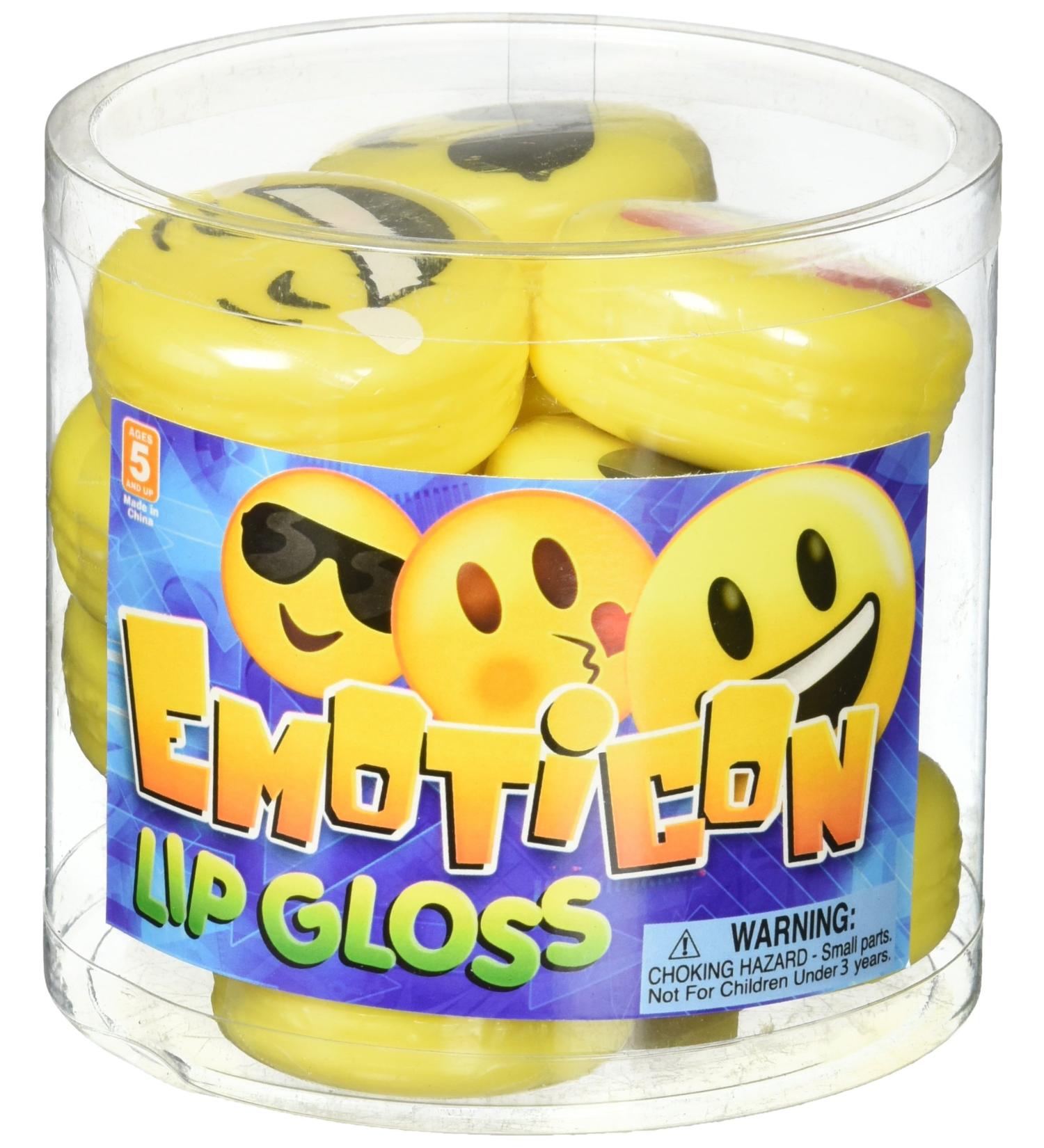 Rhode Island Novelty Emoticon Lip Gloss 12 pieces 1.75 Inch