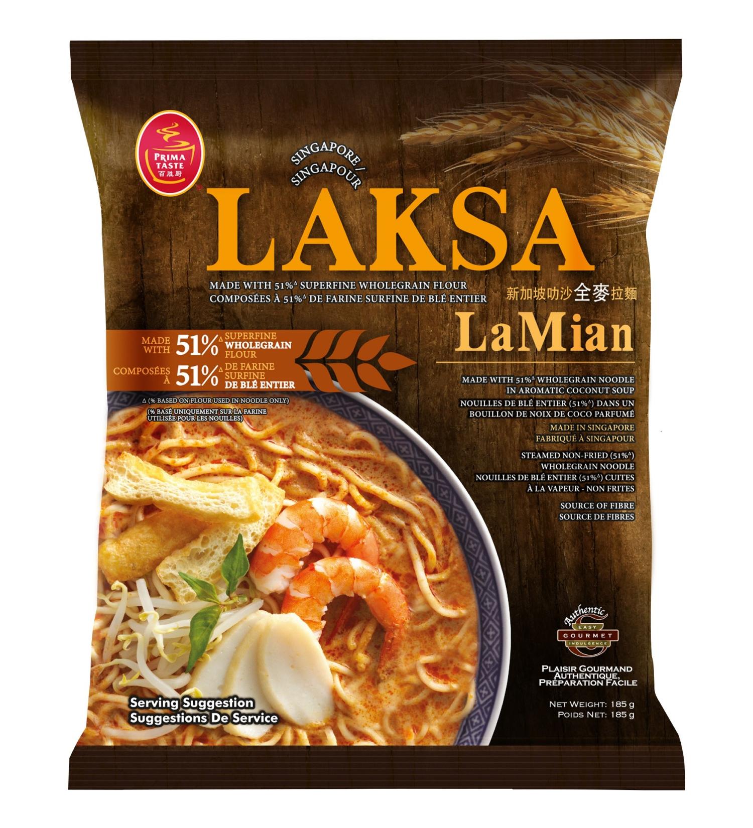 Prima Taste Laksa Wholegrain La Mian (Rated No 1 by The Ramenrater) - Buy Online on SooperMarket.com