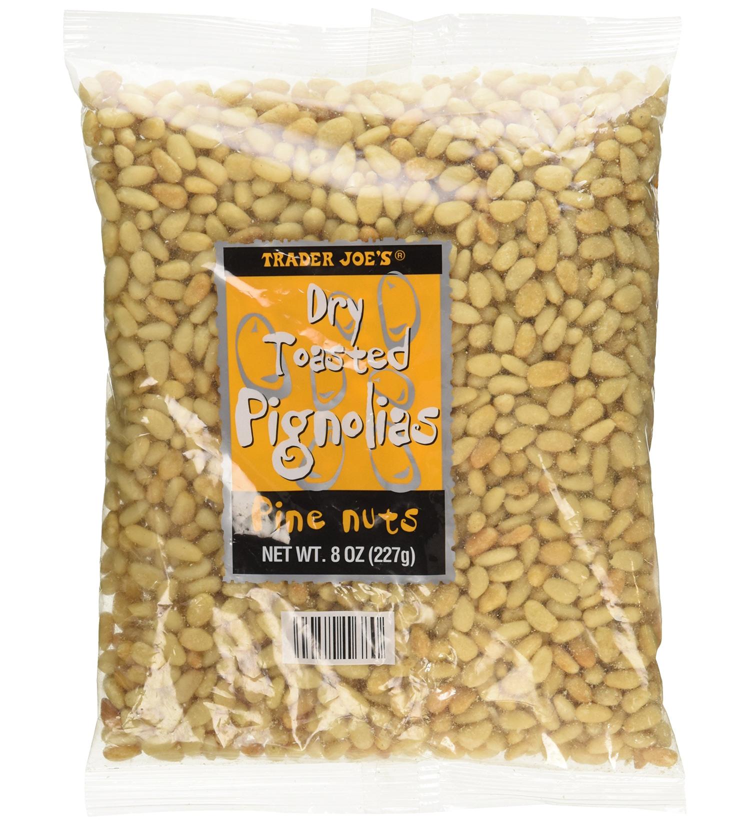 Trader Joe's Dry Toasted Pignolias - Pine Nuts 8 oz - Premium Quality - Buy Online on SooperMarket.com