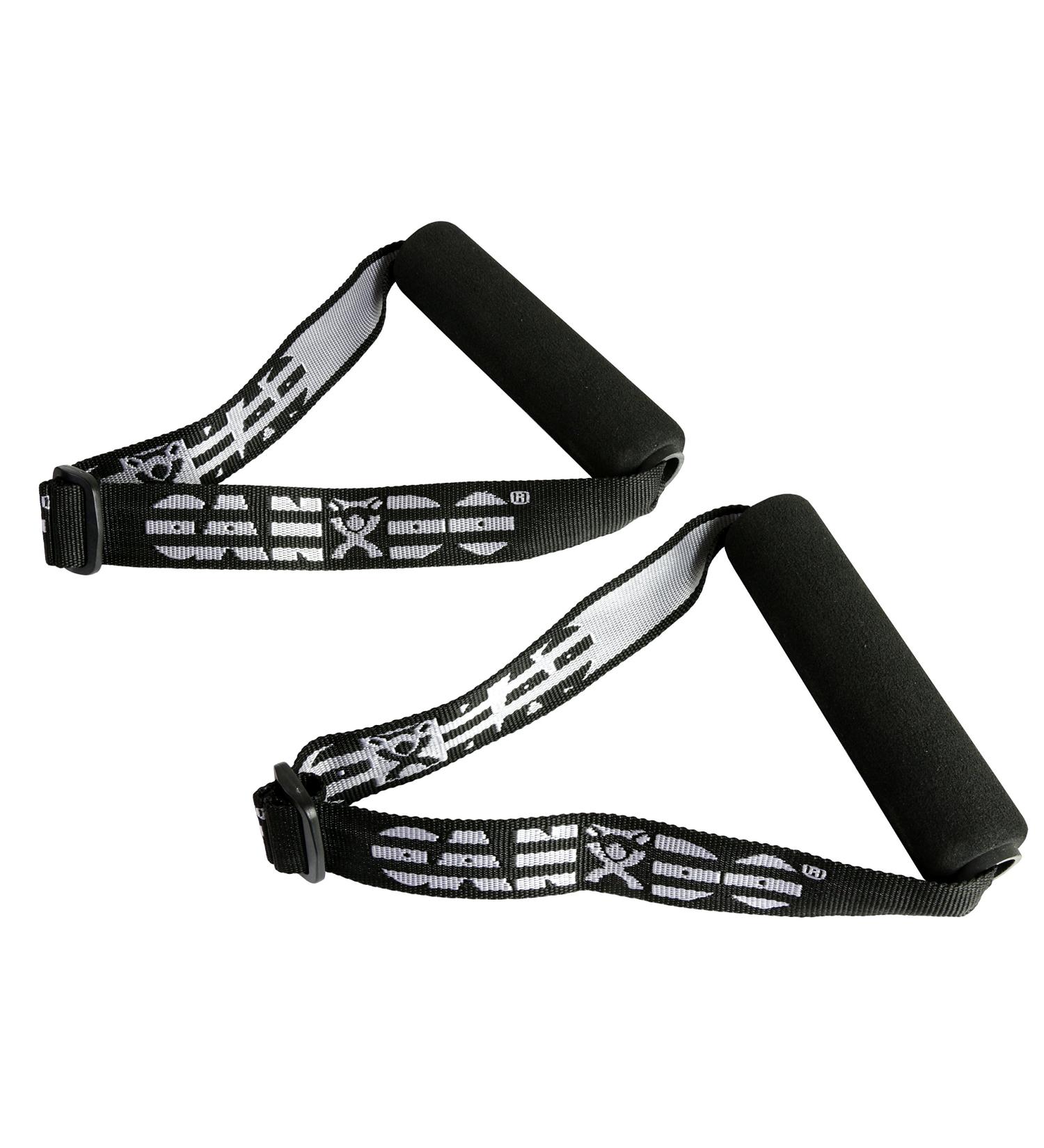 Cando 10-5330 Handle with Adjustable Webbing For Band/Tubing 1 Pair