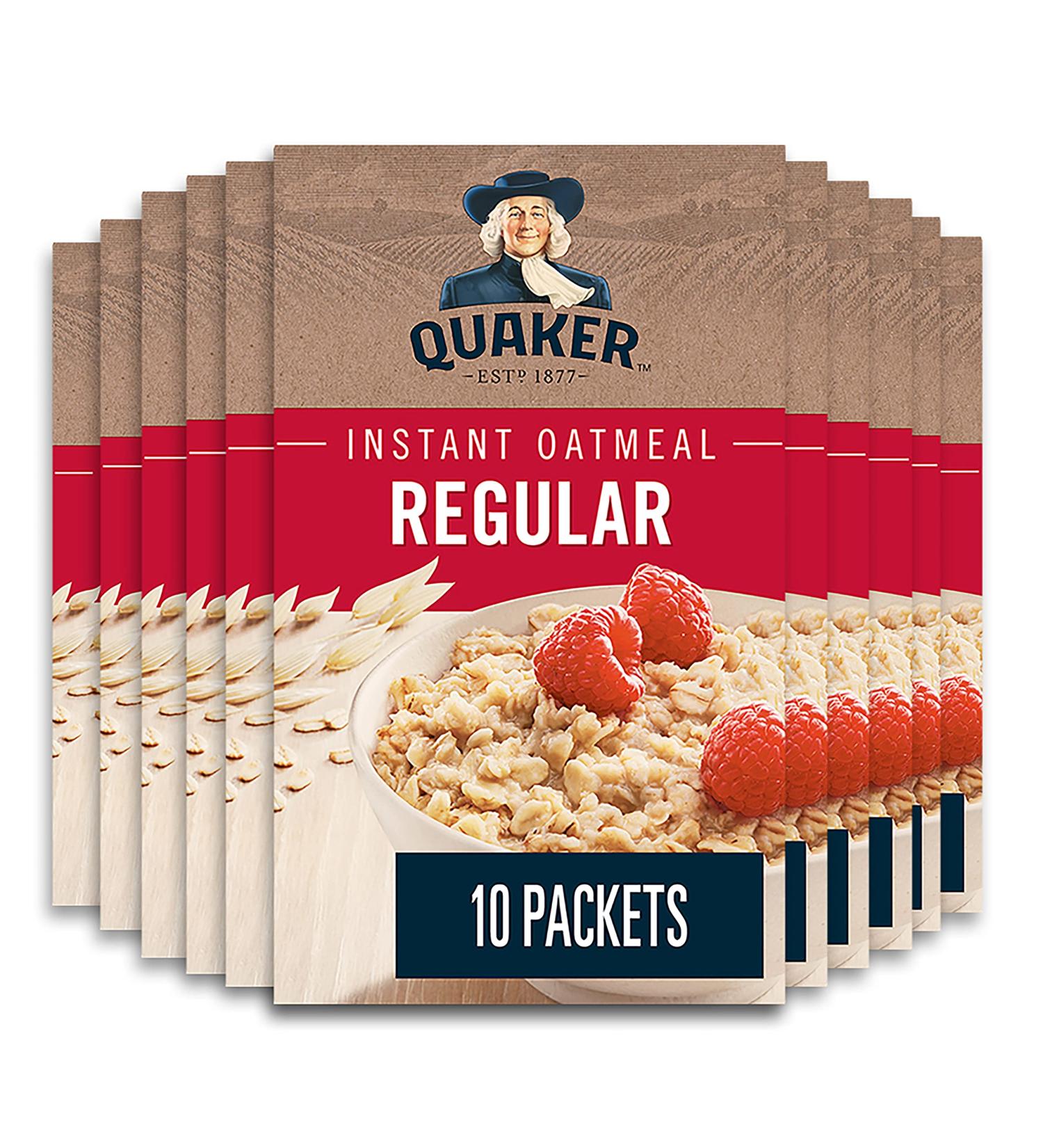 Quaker Regular Instant Oatmeal Multi-Pack 10 Packets 280g (Pack of 12) - Buy Online on SooperMarket.com