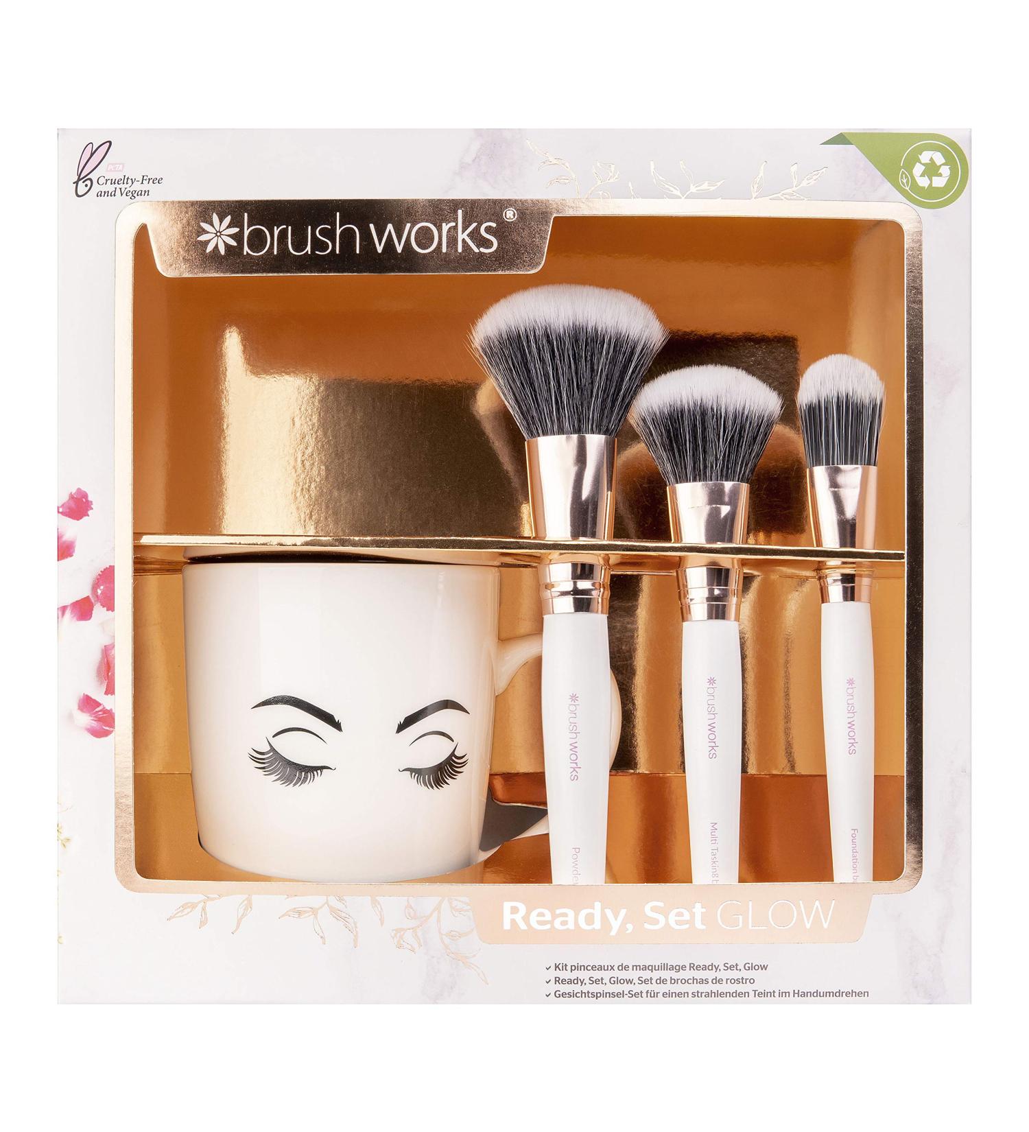 Brushworks Ready Set Glow Face Brush Set - Buy Online on SooperMarket.com