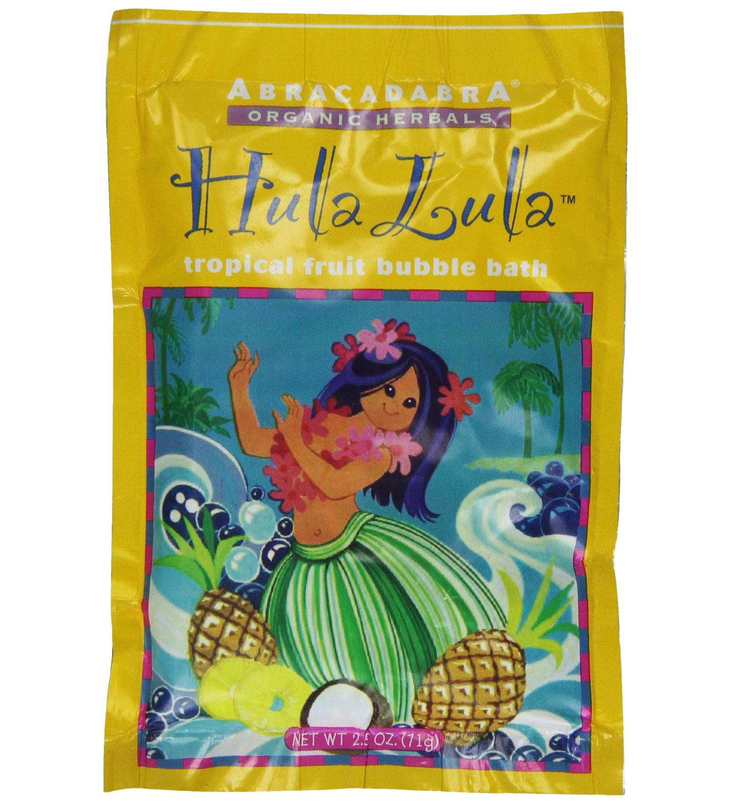 Abracadabra Organic Herbals Bubble Bath - Hula Lula Tropical Fruit 2.5 oz | Luxurious Eco-Friendly Bath Experience - Buy Online on SooperMarket.com