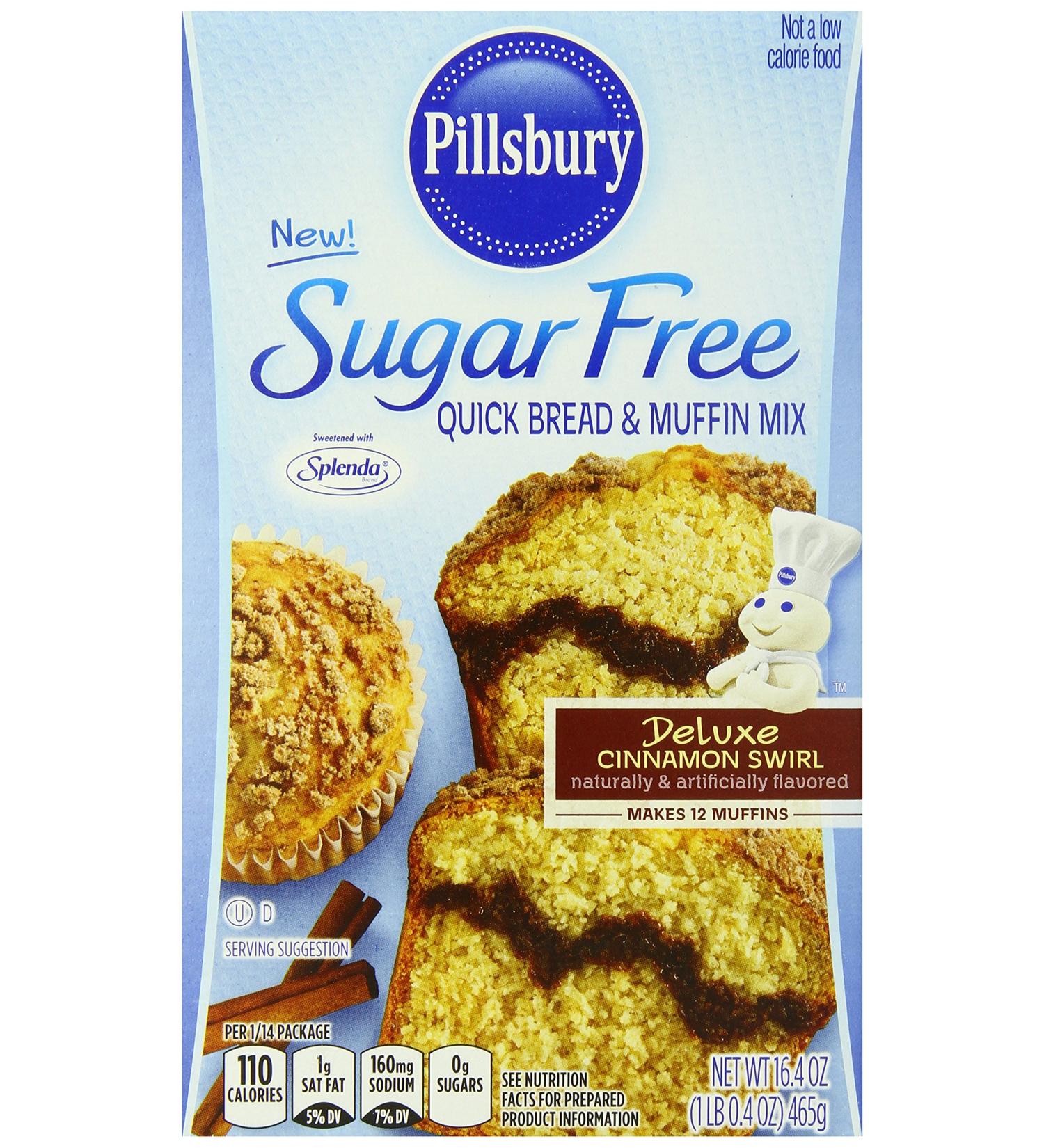 Pillsbury Sugar Free Cinnamon Swirl Flavored Quick Bread and Muffin Mix, 16.4 Ounce