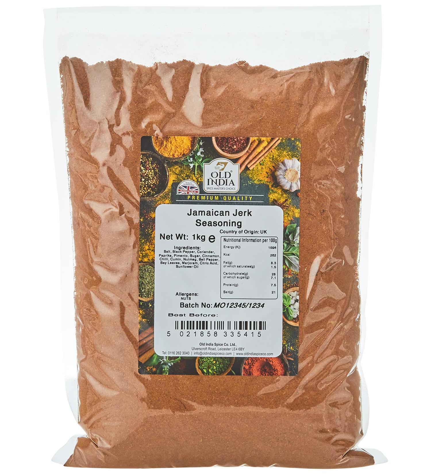 Old India Jamaican Jerk Seasoning 1kg - Authentic Blend for Jamaican Flavors | Pack of 1 - Buy Online on SooperMarket.com