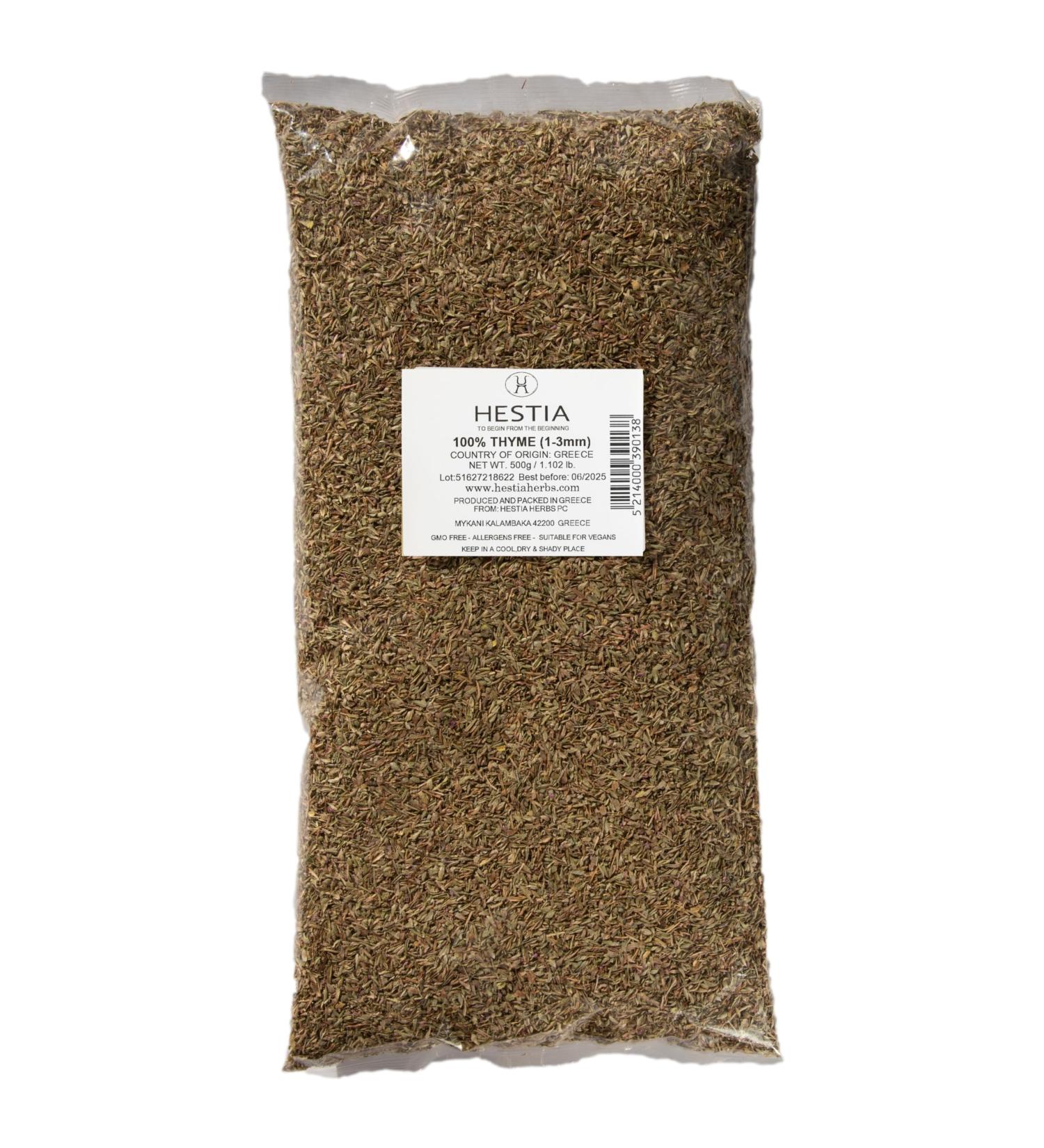 Premium Greek Thyme 500g by Hestia Herbs - Authentic Horeca Grade - Buy Online on SooperMarket.com