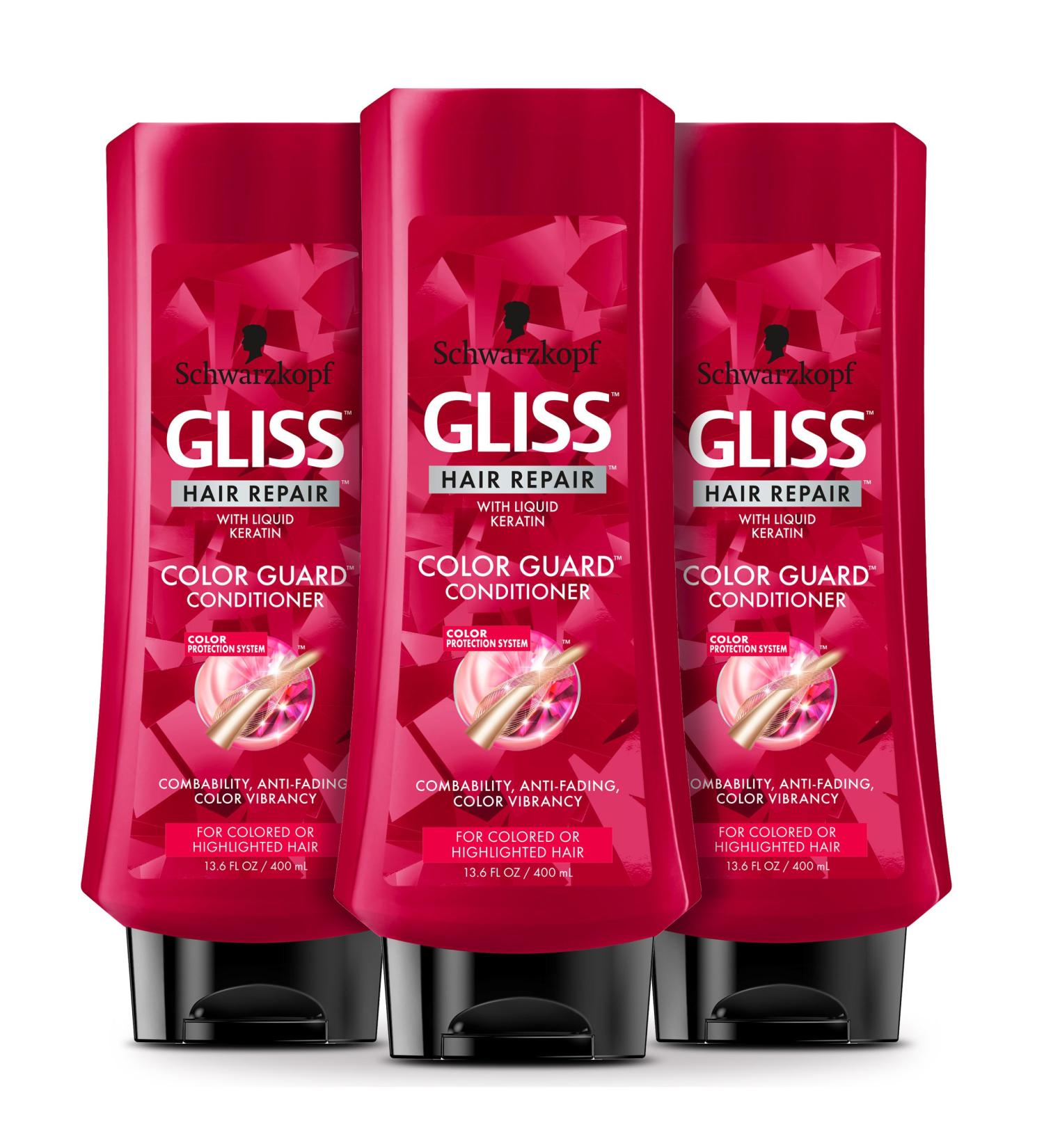 GLISS Hair Repair Conditioner Color Guard 13.6 oz - Pack of 3 - Buy Online on SooperMarket.com