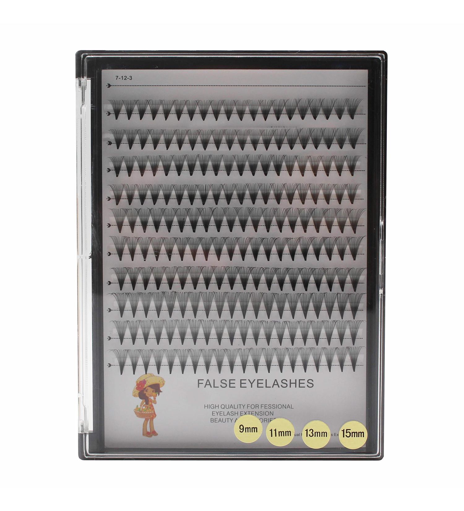Dedila 200Pcs 20D Nature Long Premade Volume Fans 0.07mm D Curl Mixed Individual False Eyelashes Cluster - 9-11-13-15MM - Buy Online on SooperMarket.com