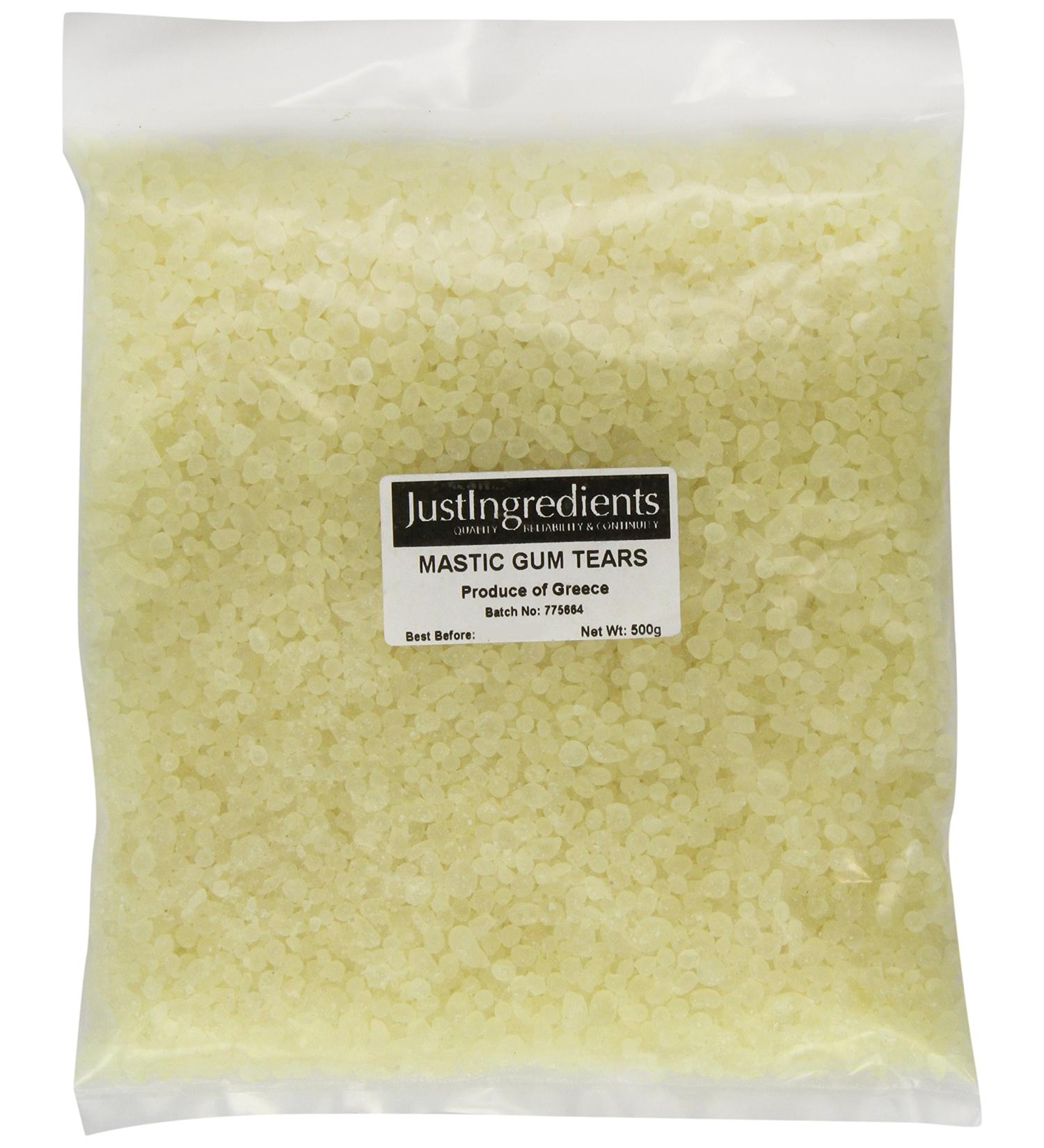 JustIngredients Essentials Mastic Gum 500g - Natural Resin for Digestive Health - Buy Online on SooperMarket.com