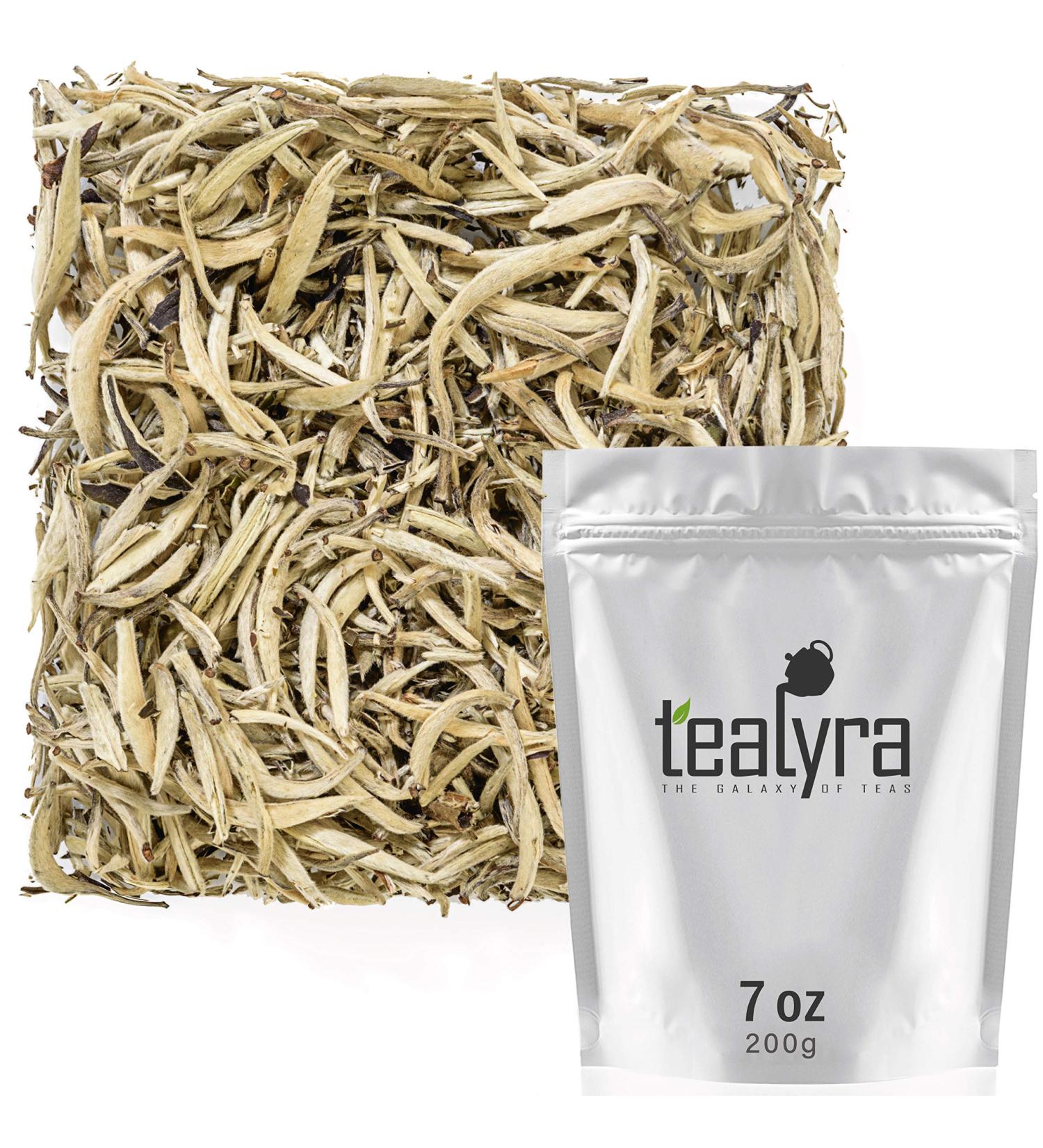 Tealyra Imperial Yunnan Silver Needle White Tea 200g - Organically Grown - Low Caffeine - 7oz Pack - Buy Online on SooperMarket.com