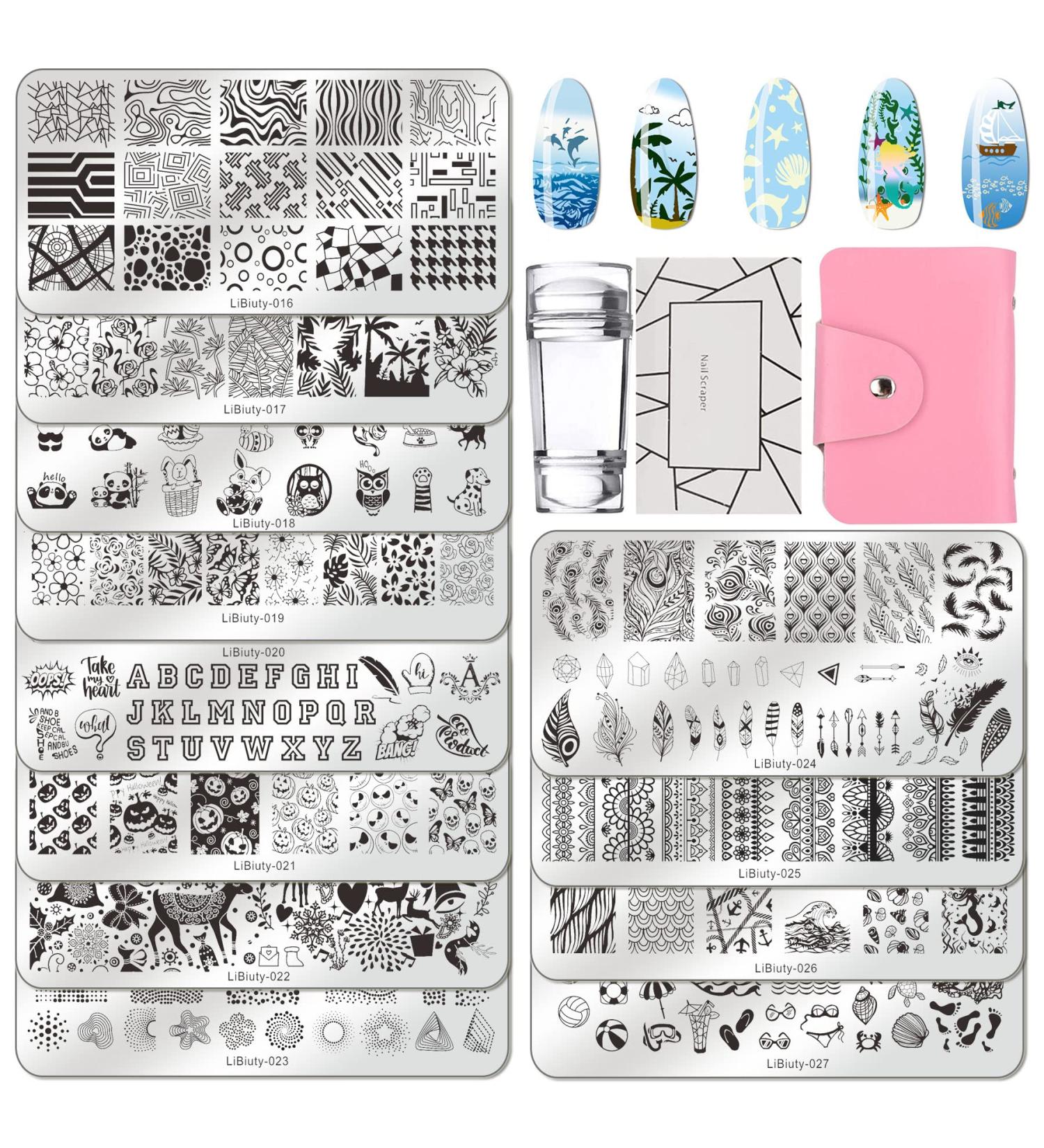 Buy Budoci Nail Stamping Set - 12 Plate Kit for Stunning French Nail Art | International Shipping Available - Buy Online on SooperMarket.com