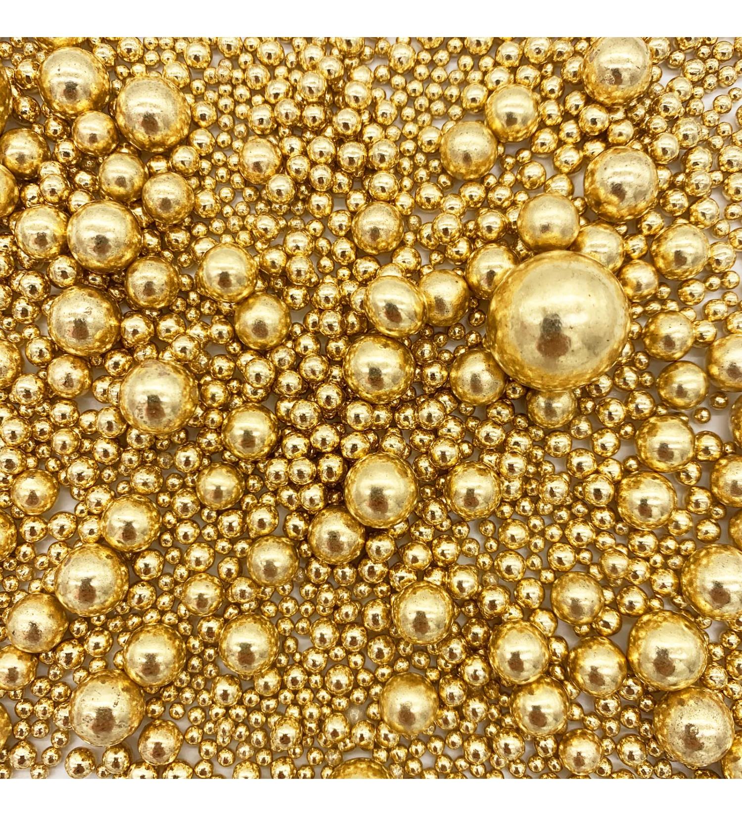 Edible Bright Gold Pearl Sugar Sprinkles - Baking & Cake Decorations 120g - Buy Online on SooperMarket.com