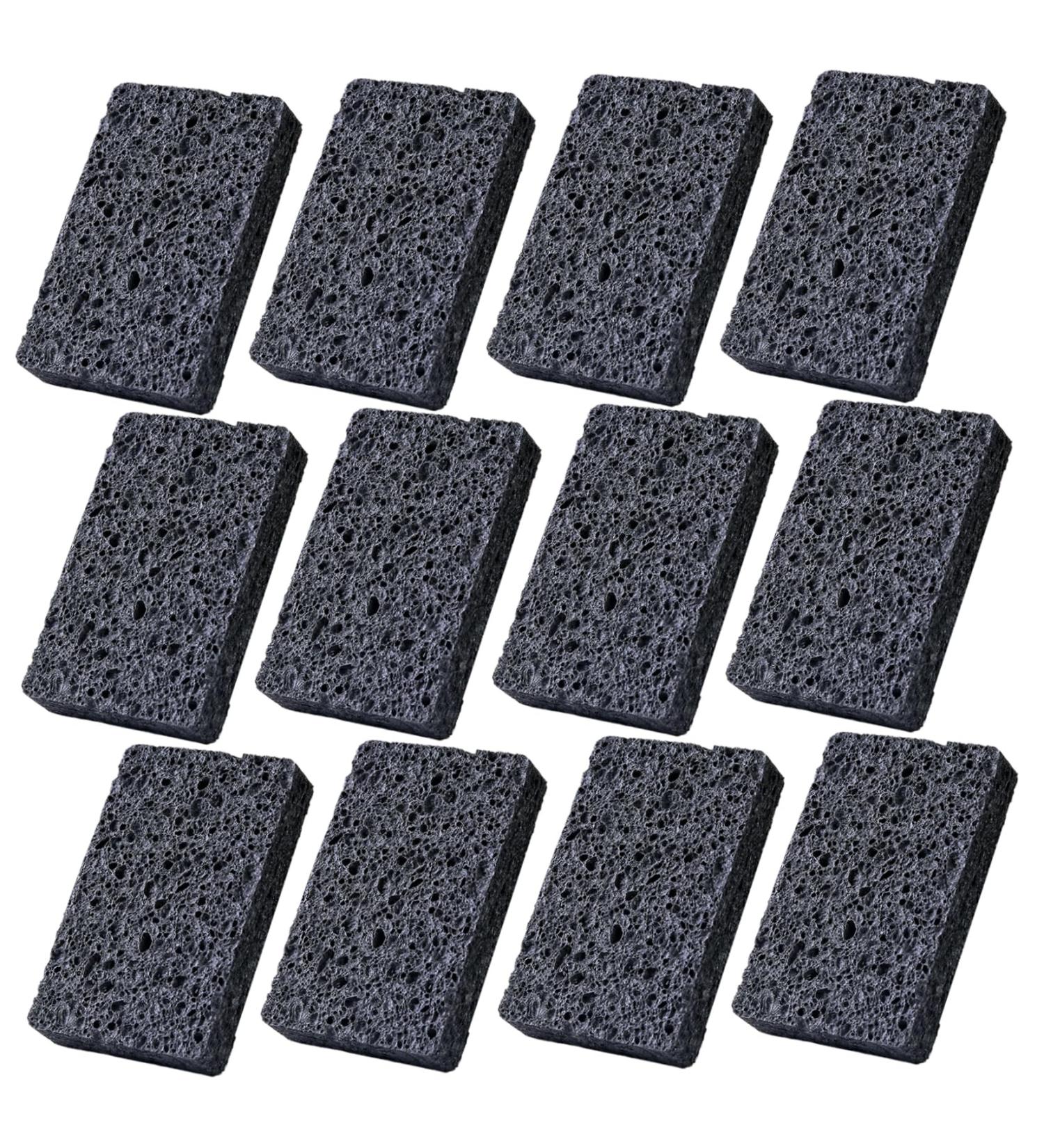 12Pcs Dish Sponge Non-Scratch Scrub Sponge Absorbent Kitchen Sponges Quick Foaming Dish Scrubber Pads for Effortless Cleaning Dishes Pots Pans Black - Buy Online on SooperMarket.com