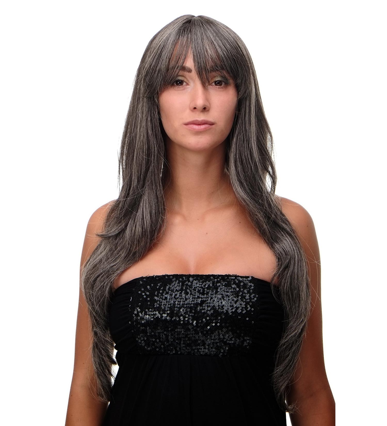 Buy WIG ME UP Dark Grey Long Straight Wig 70cm - Sexy & Stylish Grey-Brown Mix Hair - International Shipping - Buy Online on SooperMarket.com