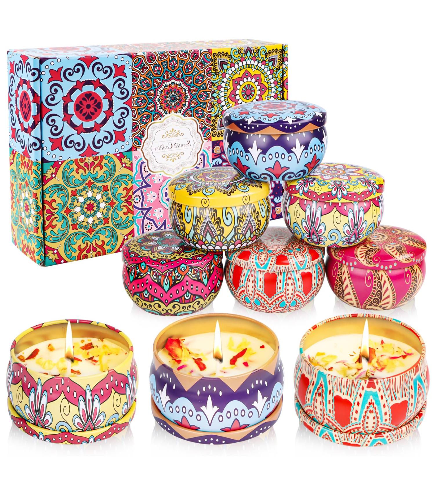Fragrance Candle Gift Set for Women | 6 Natural Soy Wax Aromatherapy Candles - Perfect for Mother's Day Christmas Birthdays & Valentine's Day - Buy Online on SooperMarket.com