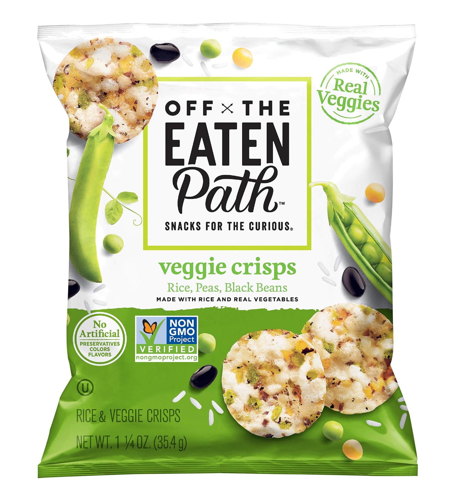 Off The Eaten Path Veggie Crisps Variety Pack - 1.25 oz (Pack of 16) | Rice, Peas, Black Beans | Mosaic Veggie Crisps - Buy Online on SooperMarket.com