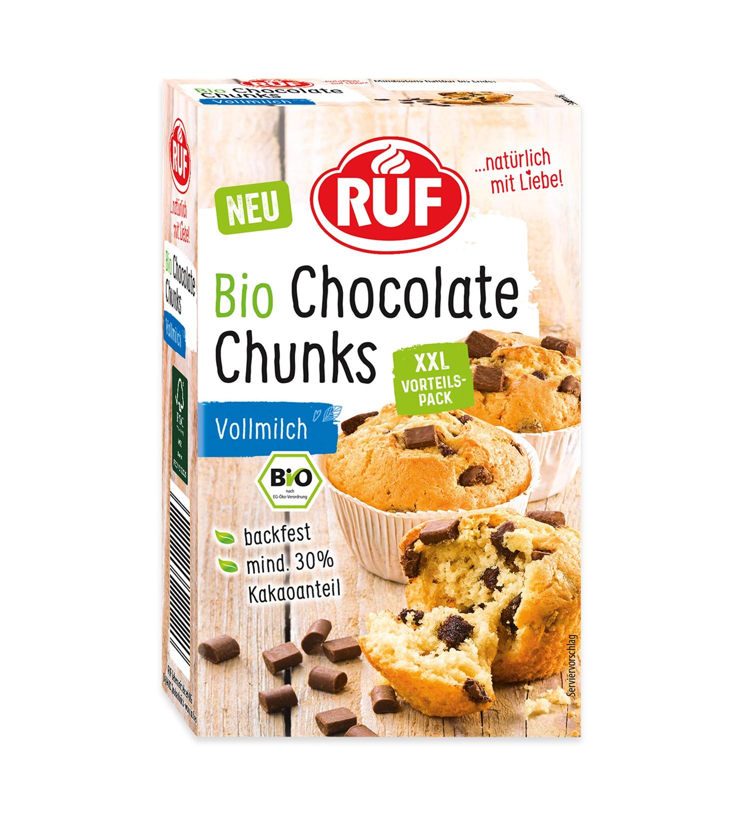 Organic Chocolate Chunks & XXL Milk Chocolate Drops Gluten-Free Baking Essentials | 1x175g - Buy Online on SooperMarket.com