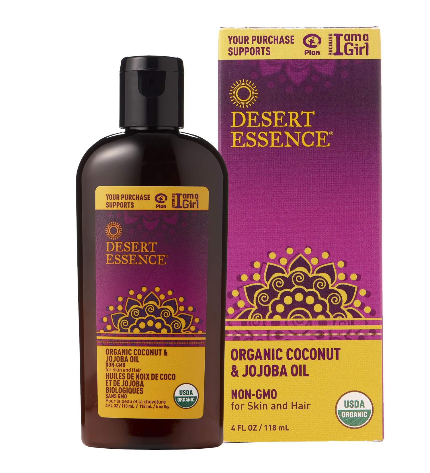Desert Essence Organic Coconut & Jojoba Oil 4oz - Quick Absorbing Beauty Oil for Skin & Hair, USDA Certified - Buy Online on SooperMarket.com