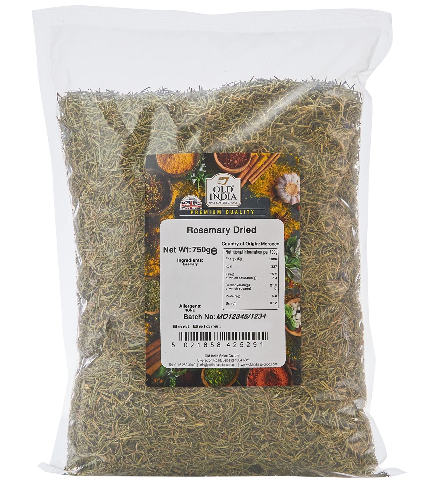 Old India Rosemary Dried 750g - Premium Quality Aromatic Herb - Buy Online on SooperMarket.com