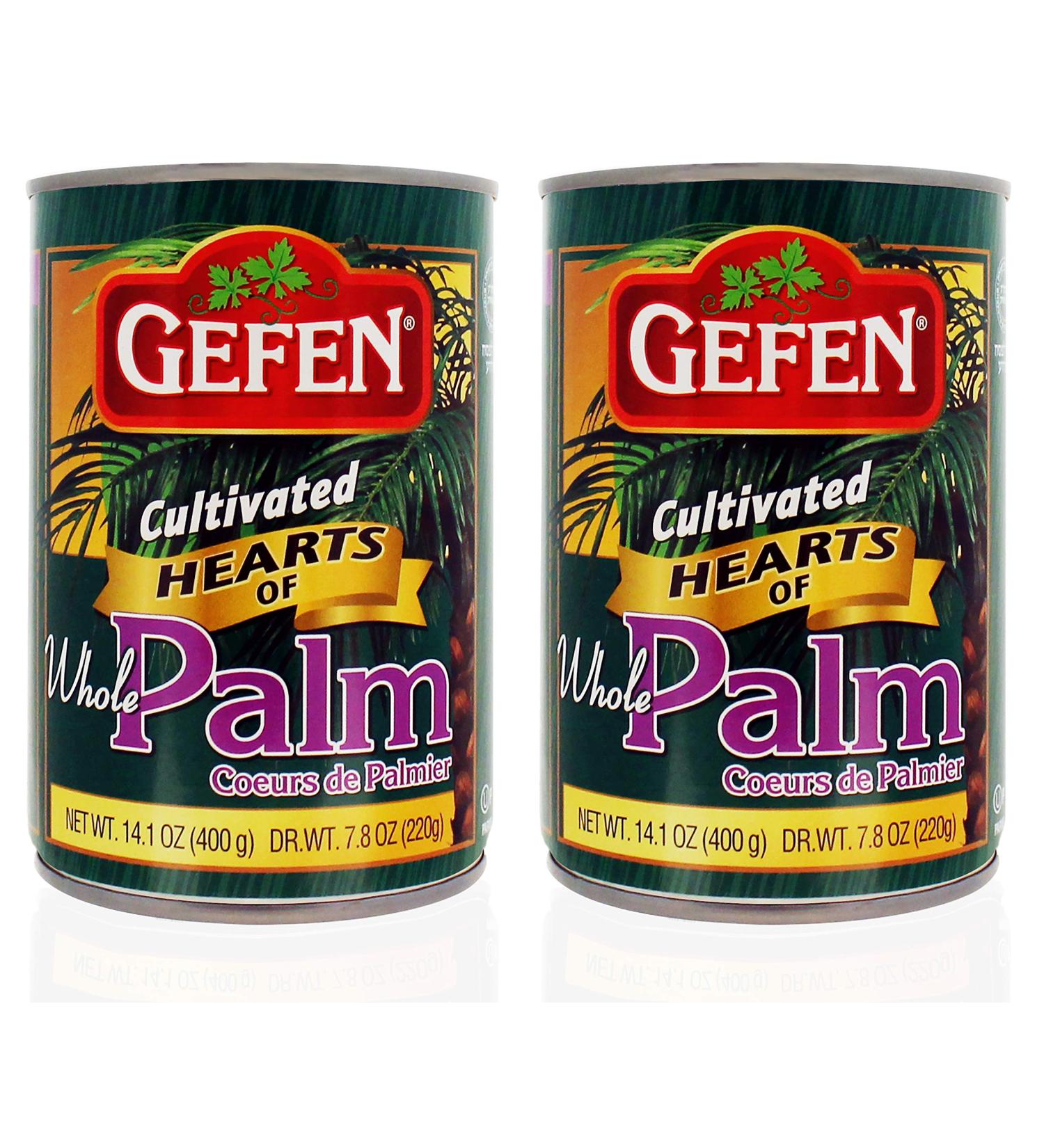 Gefen Premium Cultivated Whole Hearts of Palm 14.1 oz (2 Pack) - Low Sodium, Low Carb, Gluten Free, Kosher Certified, Vegan - Product Of Ecuador - Buy Online on SooperMarket.com