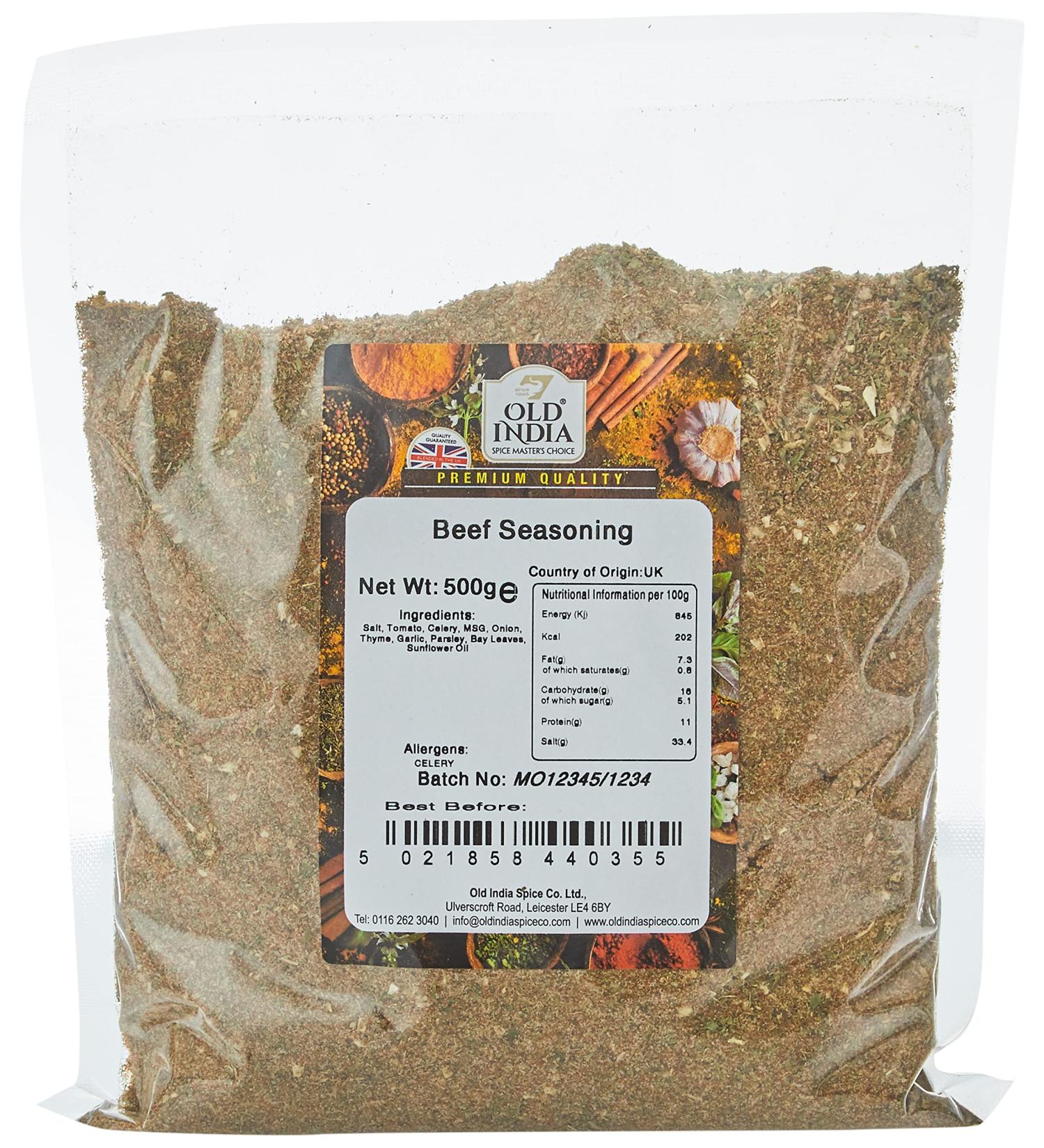 Old India Beef Seasoning 500g - Authentic blend for flavorful beef dishes - Buy Online on SooperMarket.com