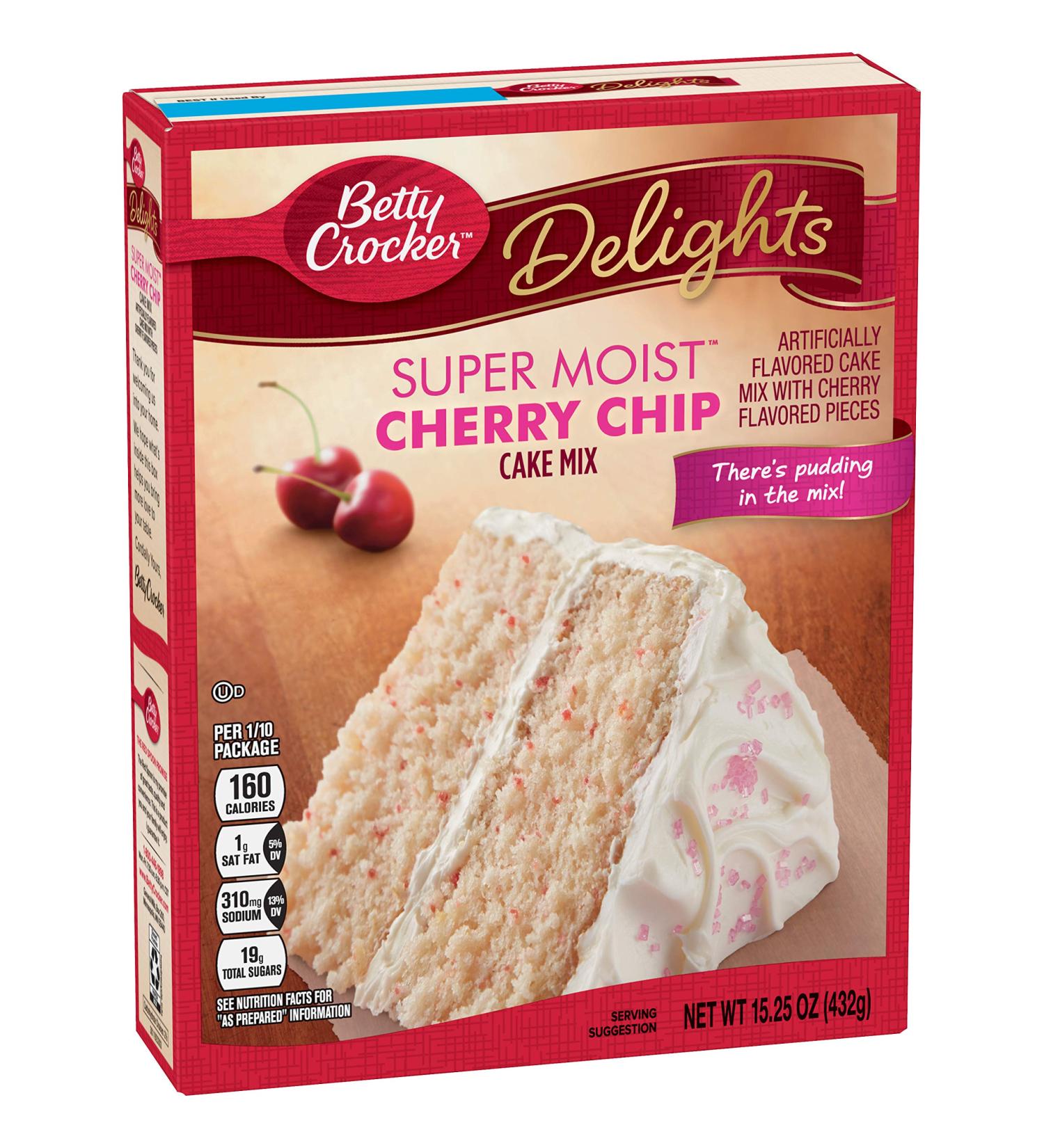Betty Crocker Super Moist Cherry Chip Cake Mix 15.25 oz - Delicious & Easy to Bake - Buy Online on SooperMarket.com