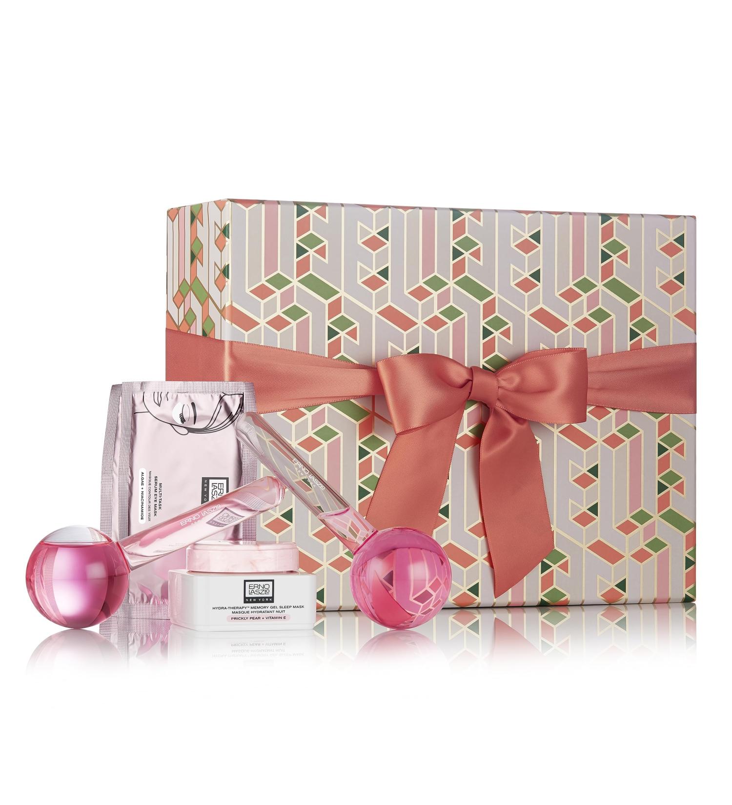 Erno Laszlo All Is Bright Set | Eye Depuffing Globes Hydrating Eye Masks & Gel Sleep Mask | Illuminate & Refresh | Reusable Gift Box for Perfect Skin - Buy Online on SooperMarket.com