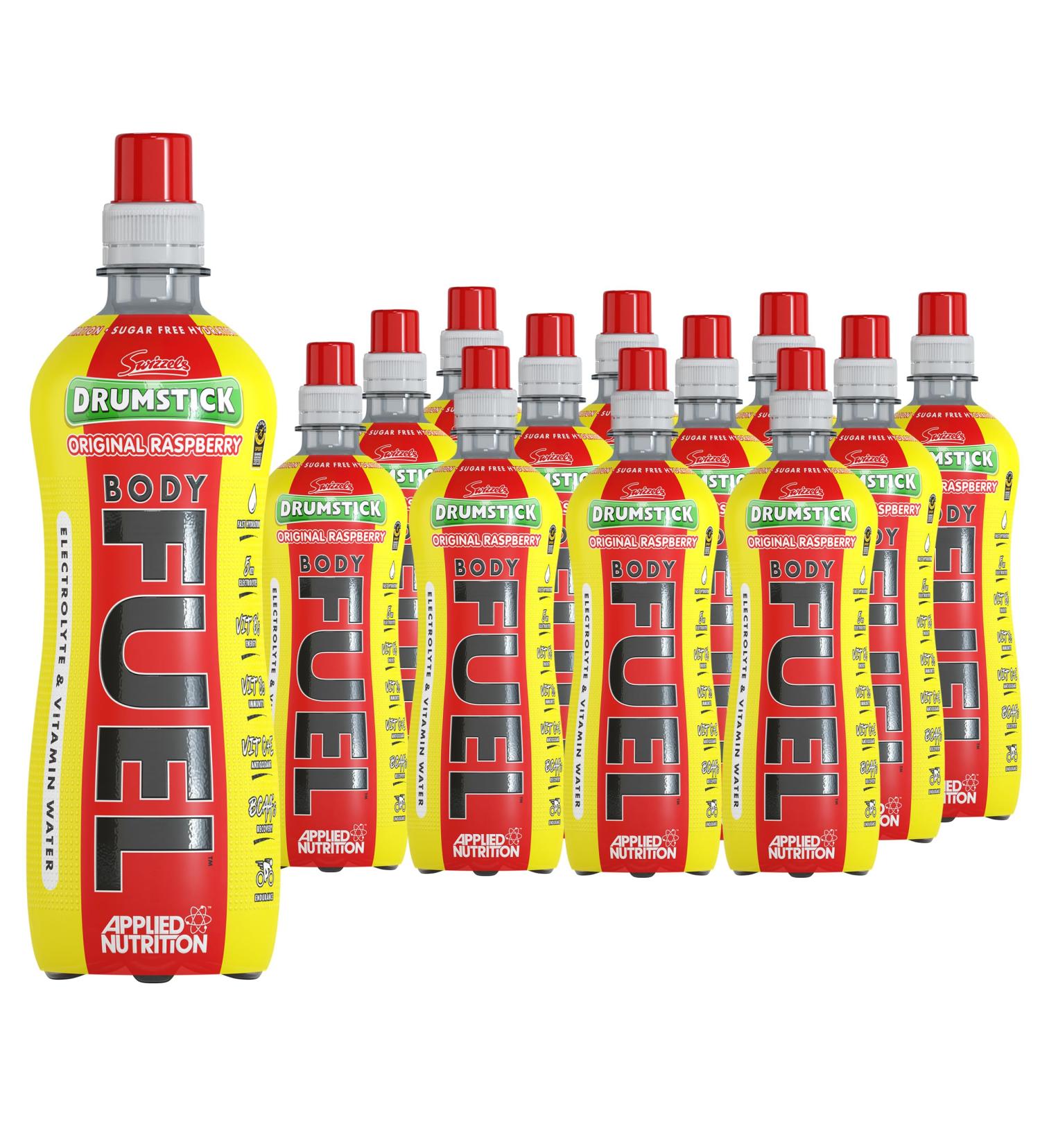 Applied Nutrition BodyFuel Electrolyte Water - Body Fuel Prime Drink with BCAAs and Vitamins Fast Hydration (12 x 500ml) (Drumstick)