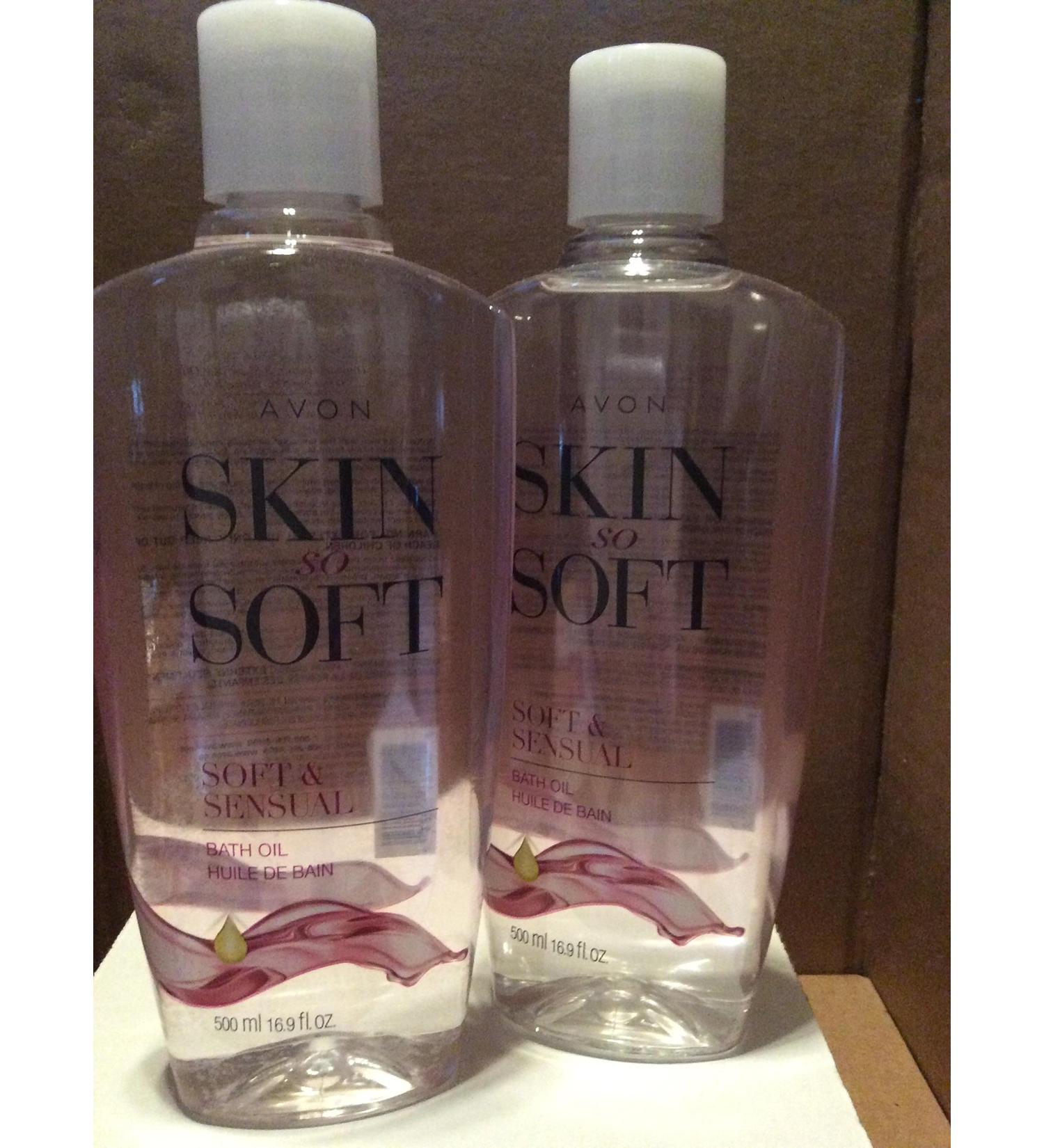 Avon skin so soft Soft & Sensual Bath Oil 16.9 fl.oz. lot 2 bottles