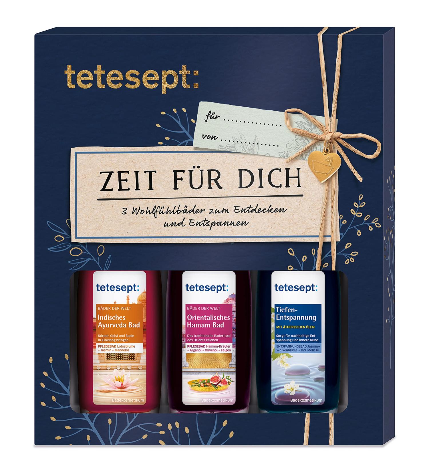Tetesept Bathroom Gift Set - Time for You | Well-being Bathing Additive (3 x 20 ml) - Perfect Gift for Any Occasion - Buy Online on SooperMarket.com