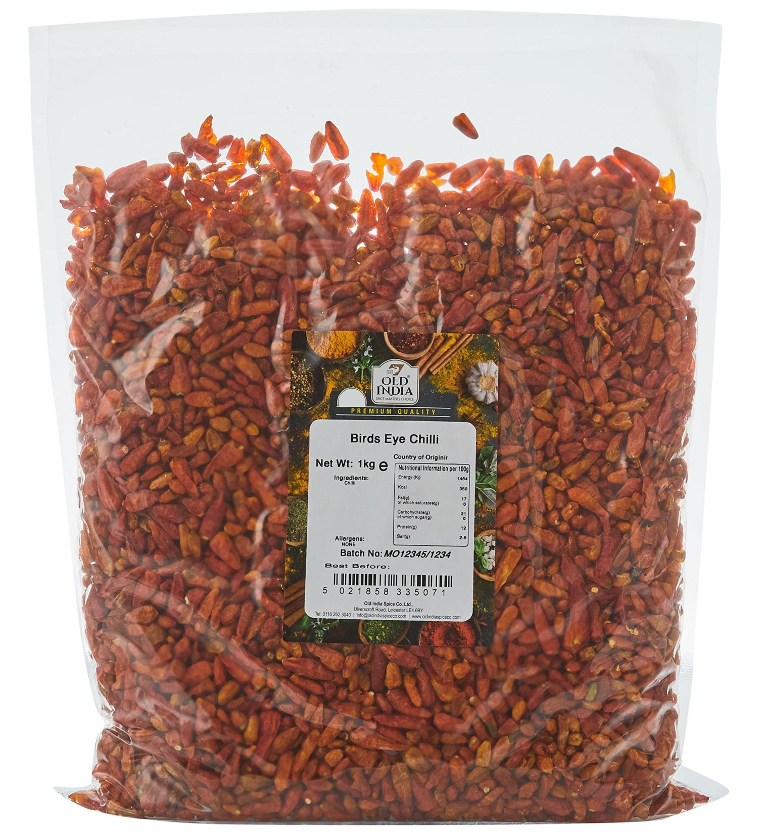 Old India Birds Eye Chilli 1 Kg - Premium Quality Spices | Buy Online Now - Buy Online on SooperMarket.com
