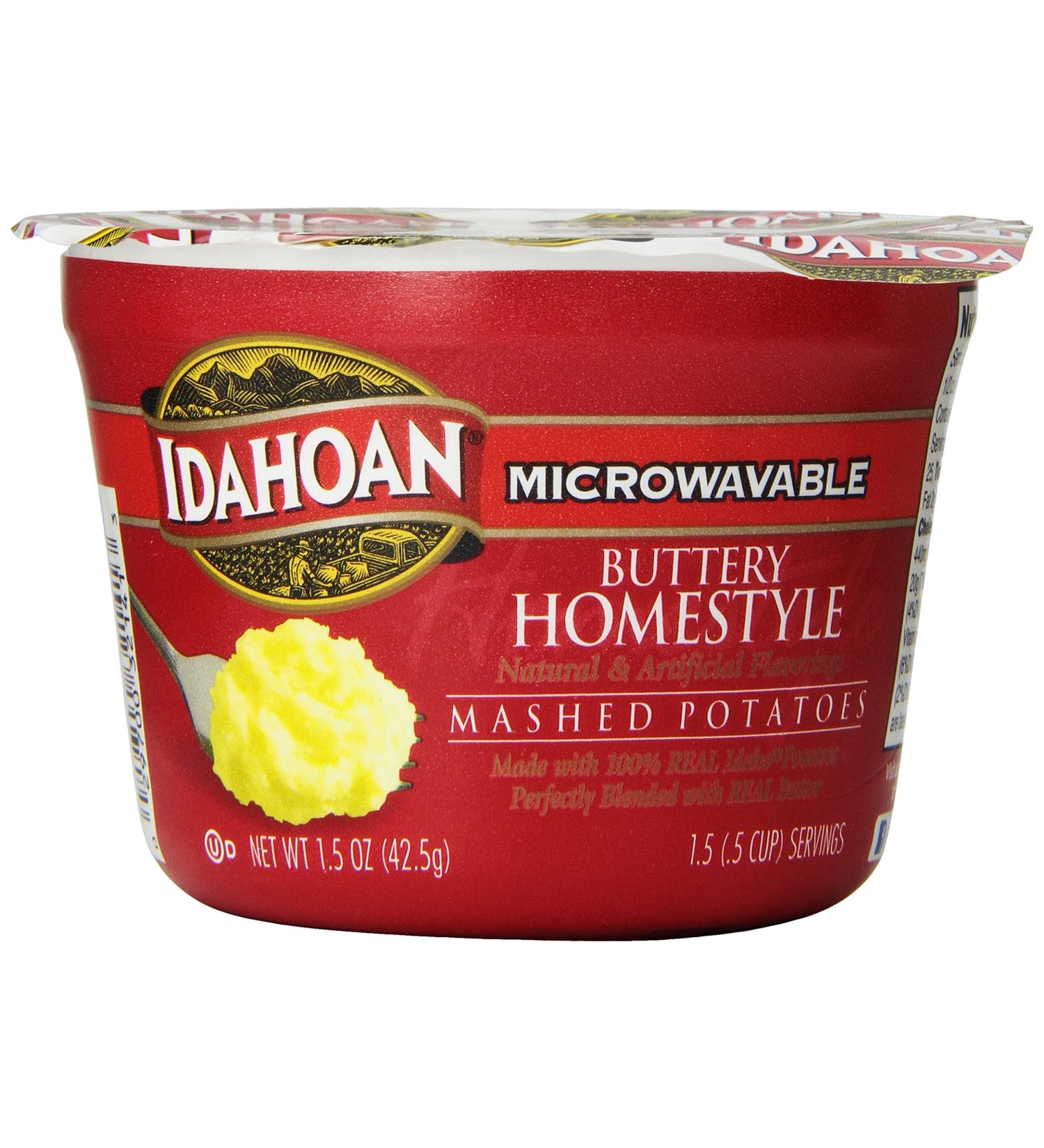 Idahoan Buttery Homestyle Mashed Potatoes 1.5oz (Pack of 12) - Creamy and Delicious - Buy Online on SooperMarket.com