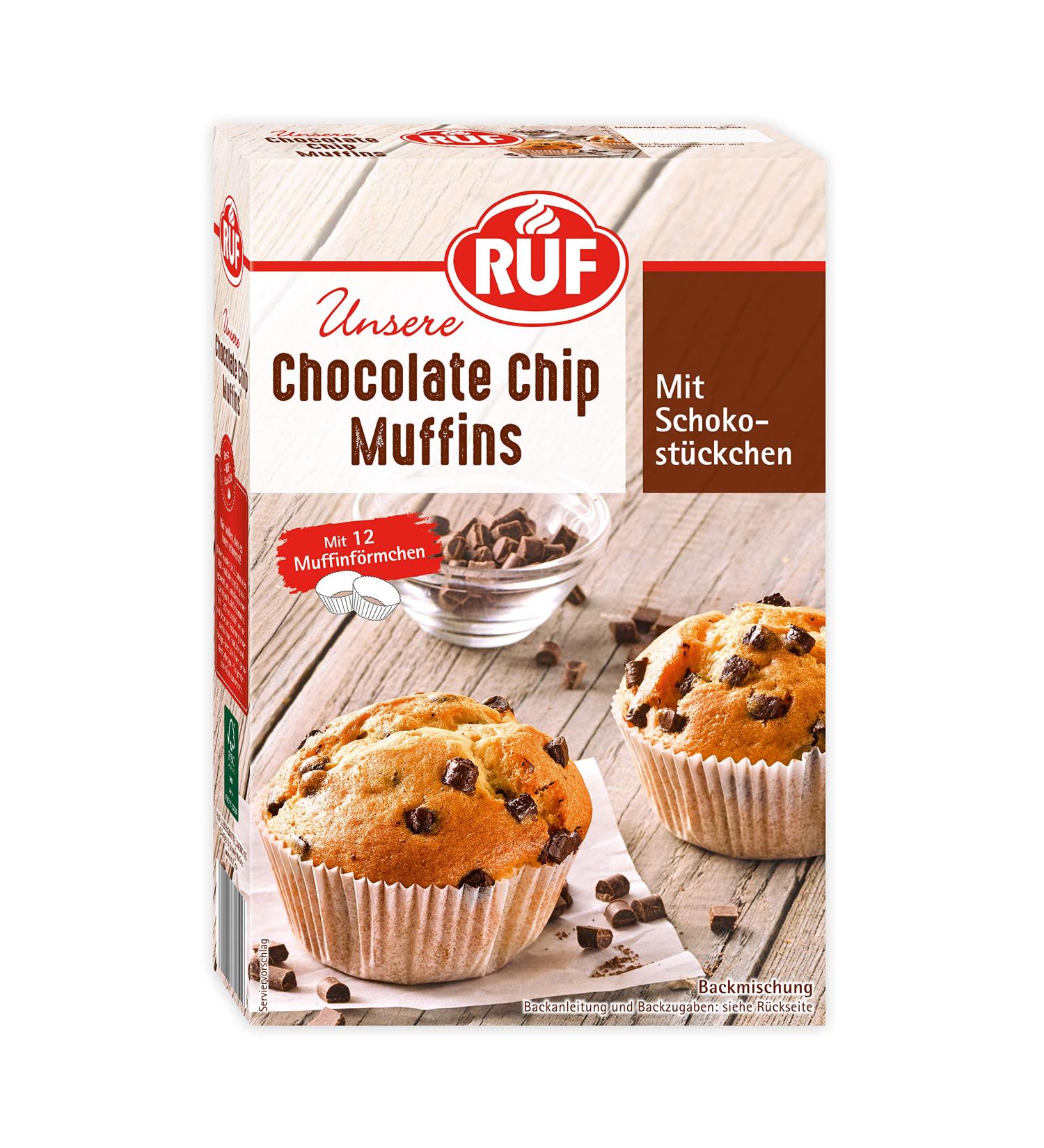 Delicious Chocolate Chip Muffins - 12 Light & Fluffy Muffins with Fruits & Nuts | 310g Pack - Perfect for Every Occasion! - Buy Online on SooperMarket.com