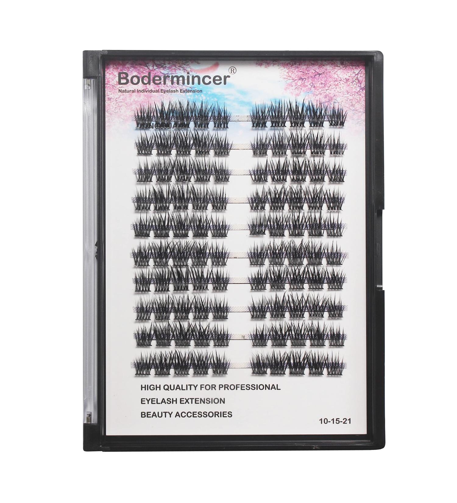 Buy Bodermincer WF03YHK-3 100pcs Professional Makeup Individual Cluster Eyelashes - Perfect for Eyelash Extensions | 10MM Grafting Fake False Lashes - Buy Online on SooperMarket.com