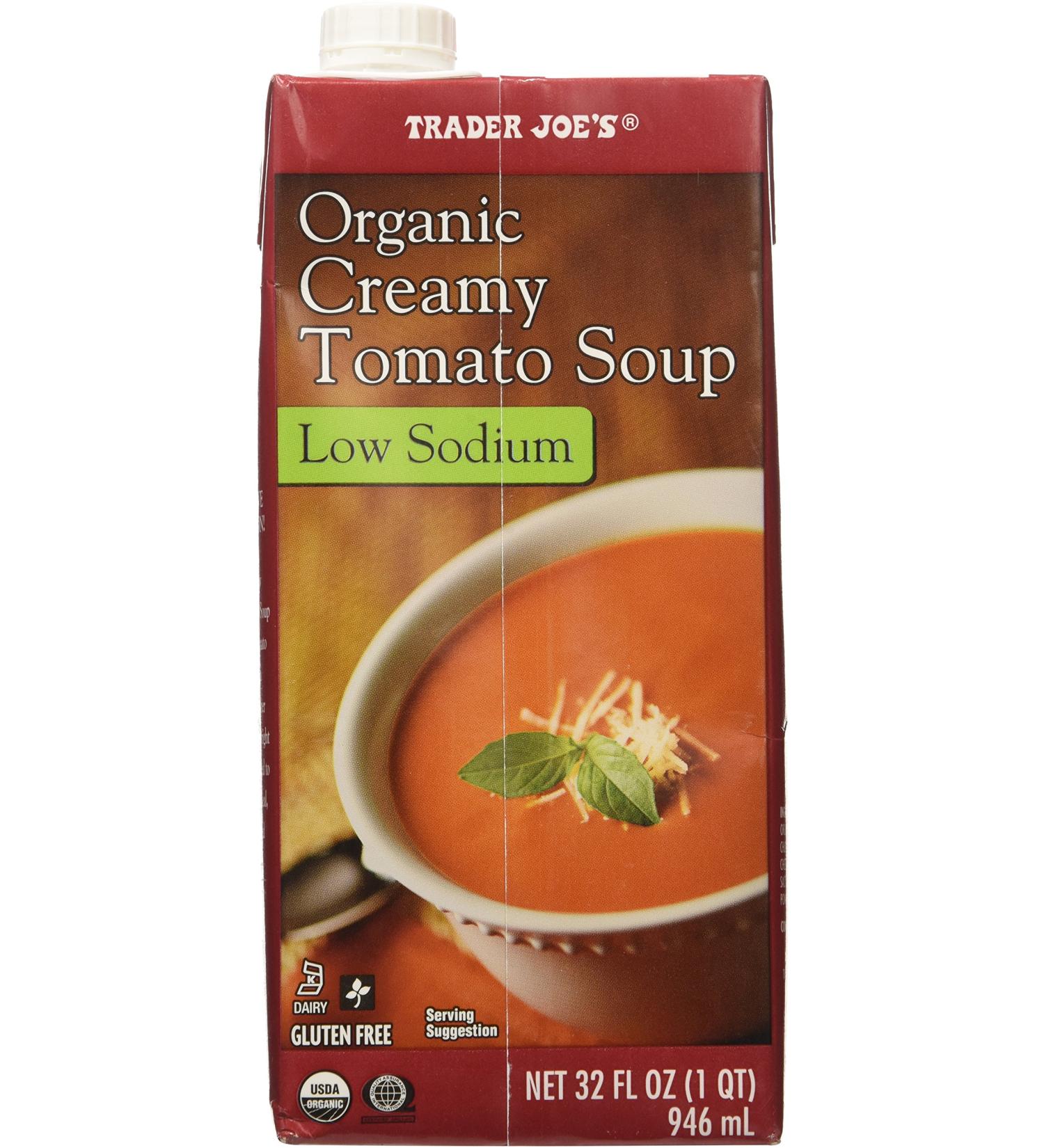 Trader Joe's Organic Low Sodium Gluten Free Creamy Tomato Soup - 2 Boxes - Buy Online on SooperMarket.com