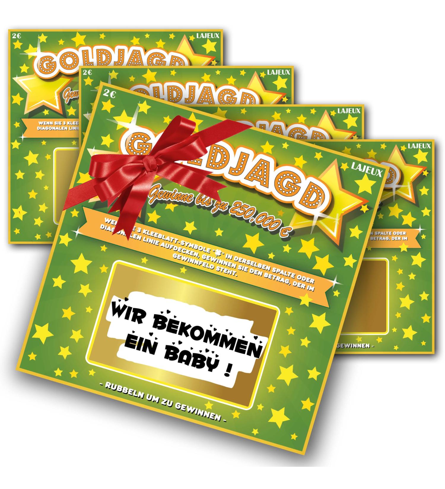 Lajeux Pregnancy Announcement Cards - Fun & Unique Way to Share Your Lotto Jackpot News (5 Pack) - Buy Online on SooperMarket.com