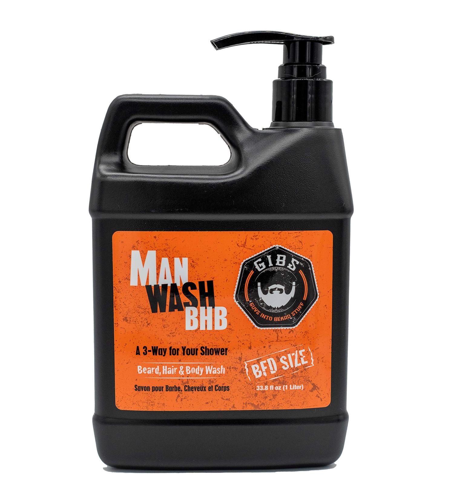 GIBS 3-in-1 Body Wash for Men with Tea Tree Oil - Moisturizing & Cleansing Liquid Body Wash in 3 Sizes | 33.8 Fl Oz - Buy Online on SooperMarket.com