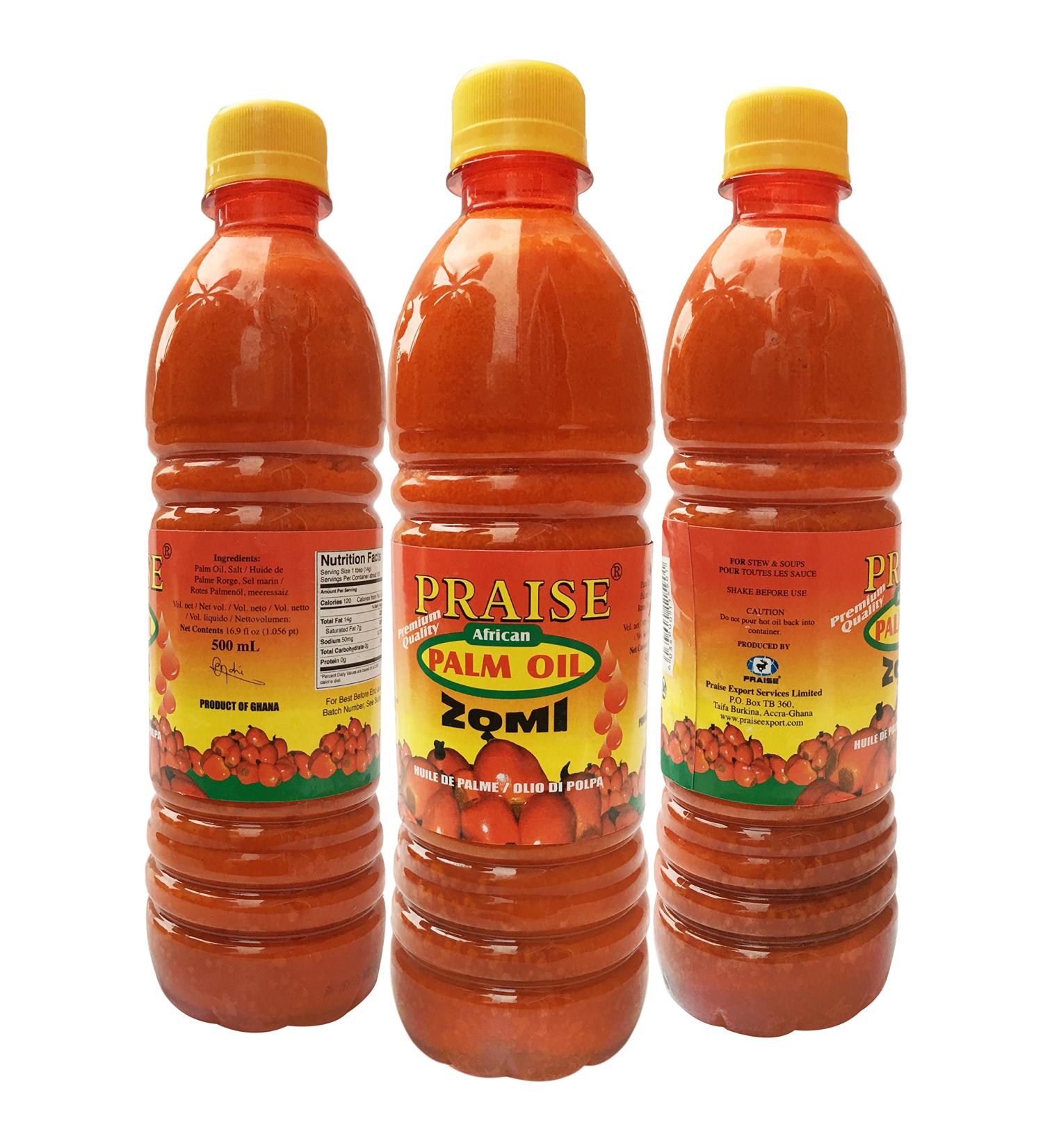 Praise Red Palm Oil 16 Oz / 500 ml - Zomi | Pure & Natural Cooking Oil - Buy Online on SooperMarket.com