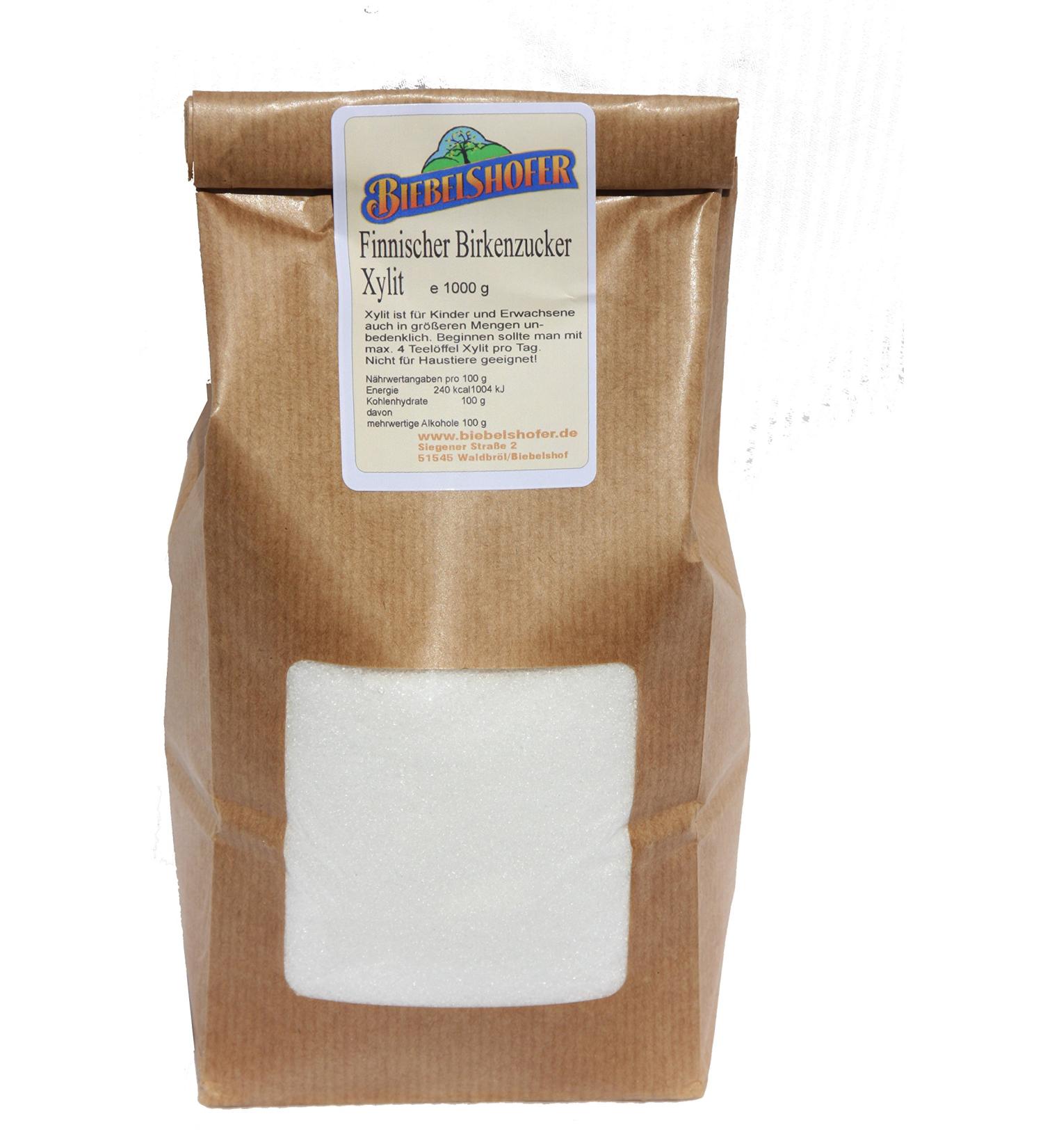 Biebelshofer Xylitol - Original Finnish birch sugar premium quality 1 pack (1 x 1 kg)