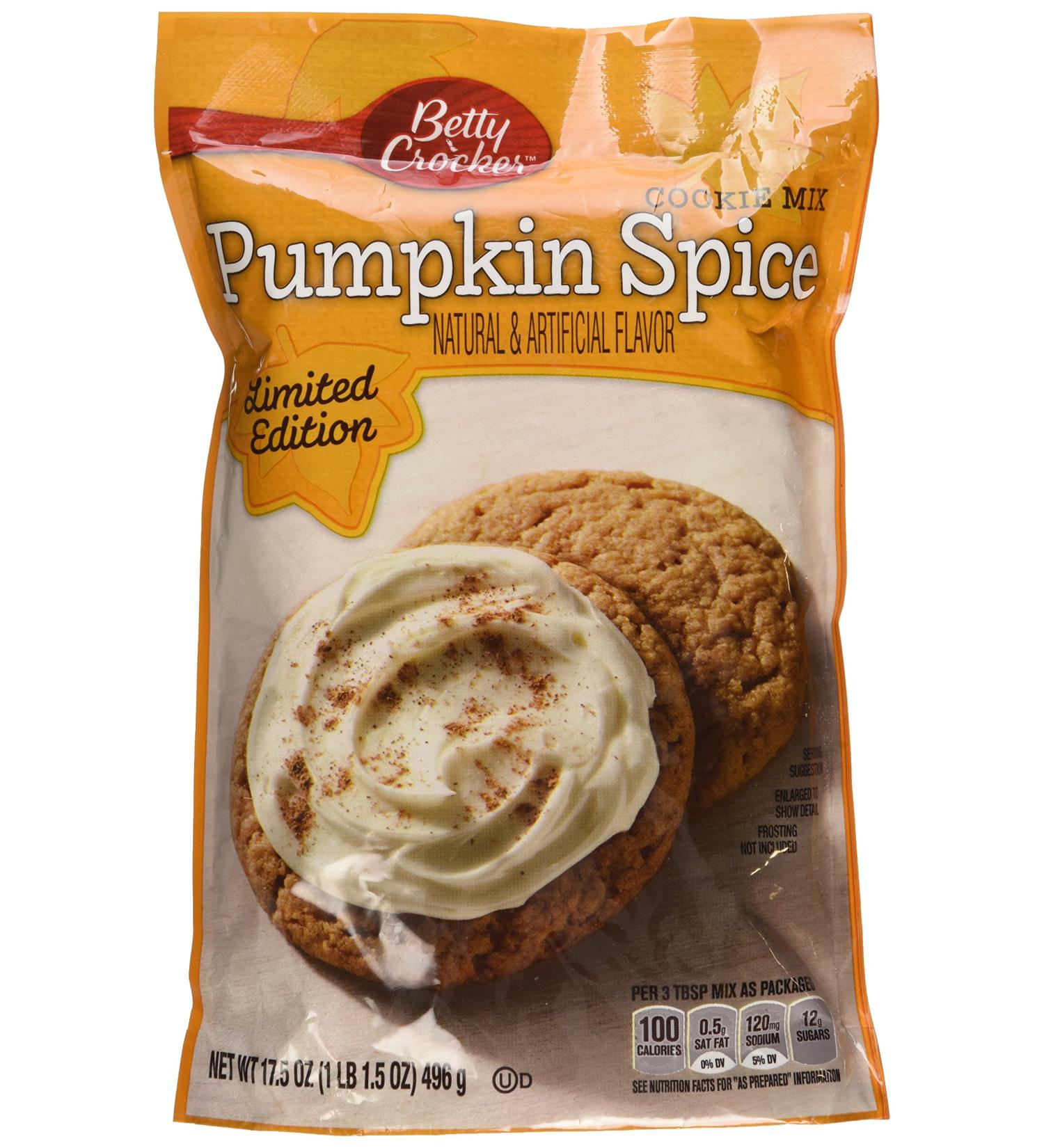 Betty Crocker Pumpkin Spice Cookie Mix 17.5oz Pouch, Pack of 4 - Delicious Fall Treats! - Buy Online on SooperMarket.com