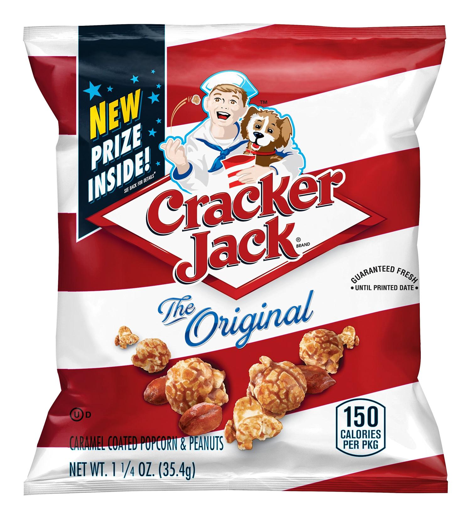 Cracker Jack Caramel Popcorn Original 1.25oz Large Single Serve Bags, Pack of 60 - Buy Online on SooperMarket.com