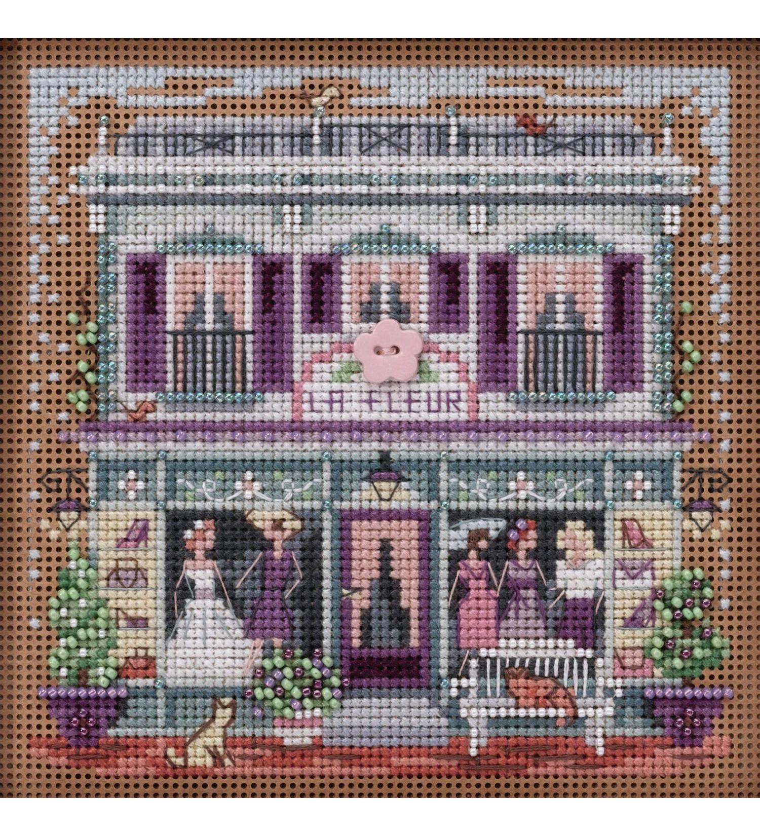La Fleur Boutique Beaded Cross Stitch Kit | Mill Hill 2020 Buttons & Beads Spring MH142011 - Buy Online on SooperMarket.com