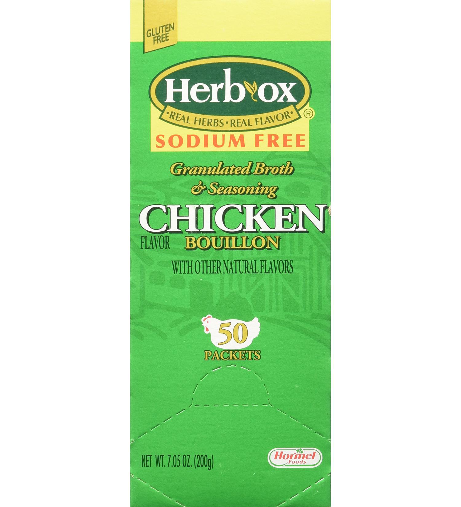 Hormel Herb Ox Chicken Bouillon Sodium-Free 50 Packets - Flavorful and Healthy Option - Buy Online on SooperMarket.com
