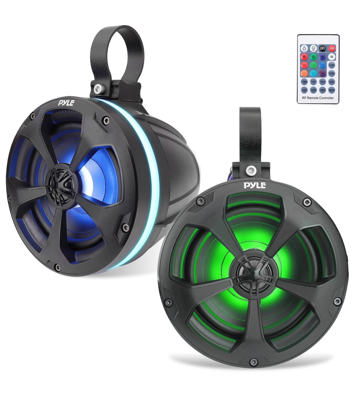 Pyle PLUTV55BTR 5.25 1000W Waterproof Off Road Speakers with RGB Light - Marine Grade Wakeboard Tower Speakers for ATV/UTV Jeep Boat - Buy Online on SooperMarket.com