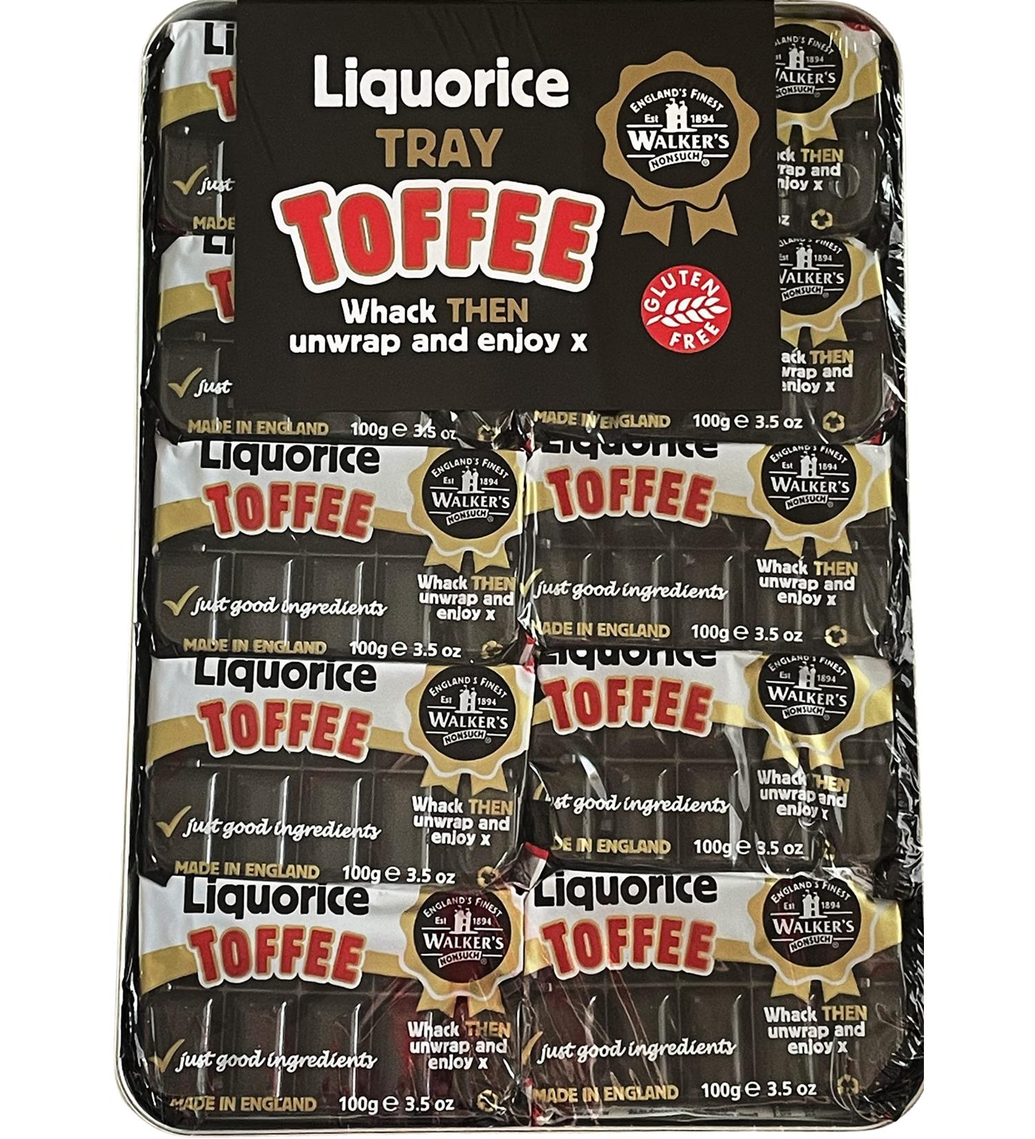 Walkers Liquorice Toffee Tray - 10 x 100g slabs individually wrapped bars - Buy Online on SooperMarket.com