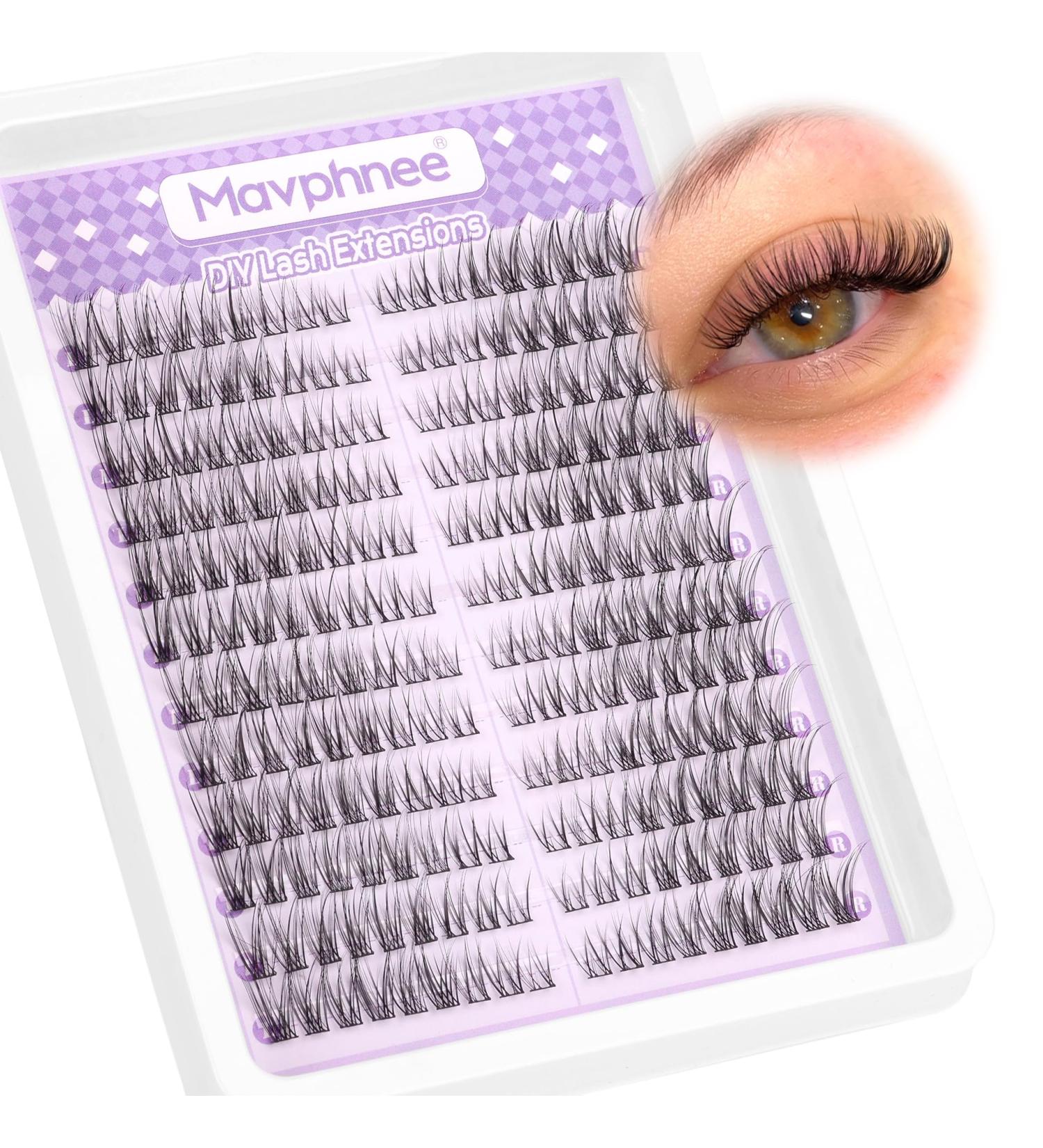Lash Clusters Natural DIY Lash Extensions C Curl Cluster Eyelash Extensions Cat Eye Left+Right Cluster Lashes 216 Pcs Wispy Eyelash Clusters for Beginners - Buy Online on SooperMarket.com