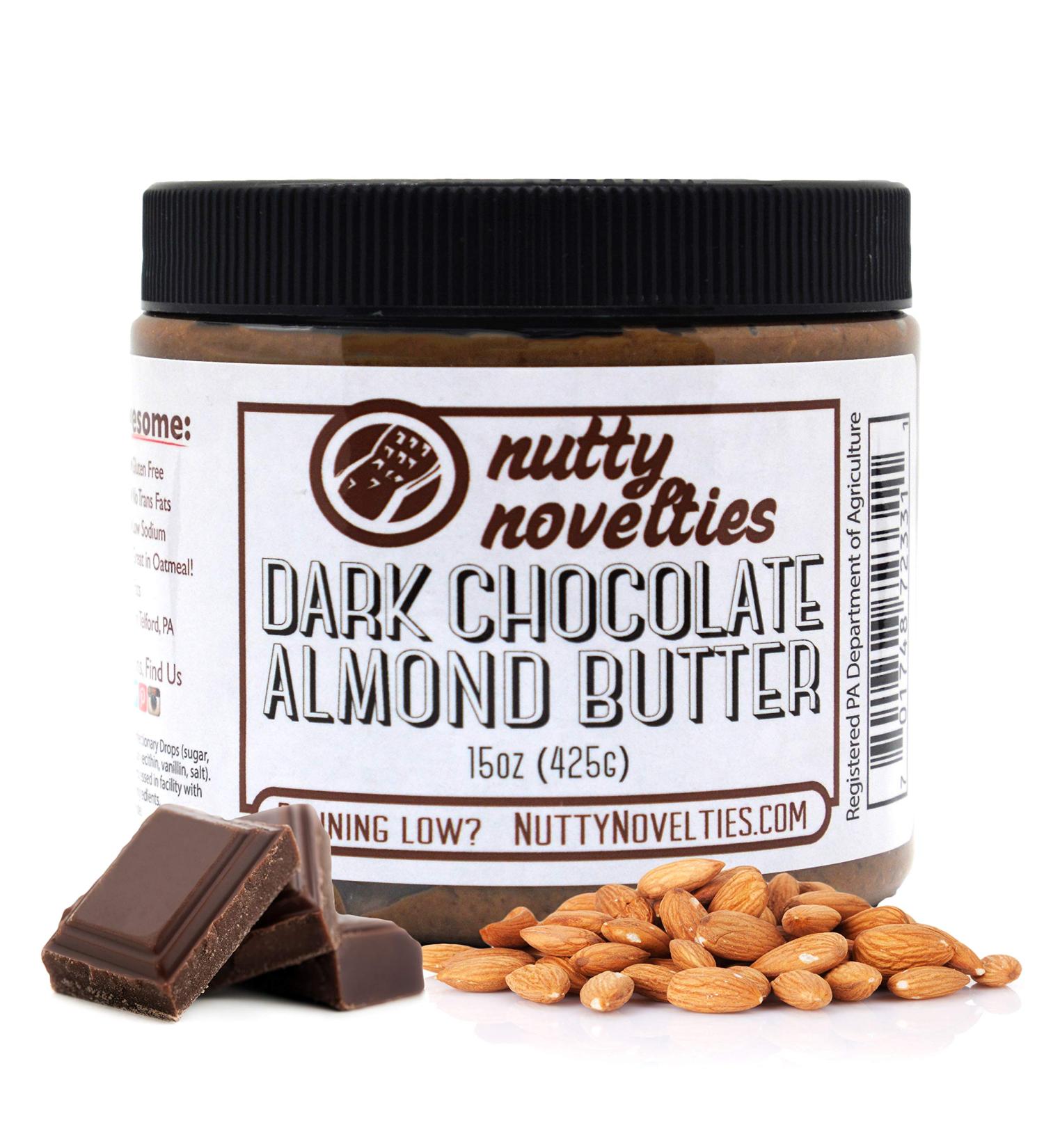 Nutty Novelties Dark Chocolate Almond Butter - High Protein & All-Natural Vegan Spread - 15oz - Buy Online on SooperMarket.com