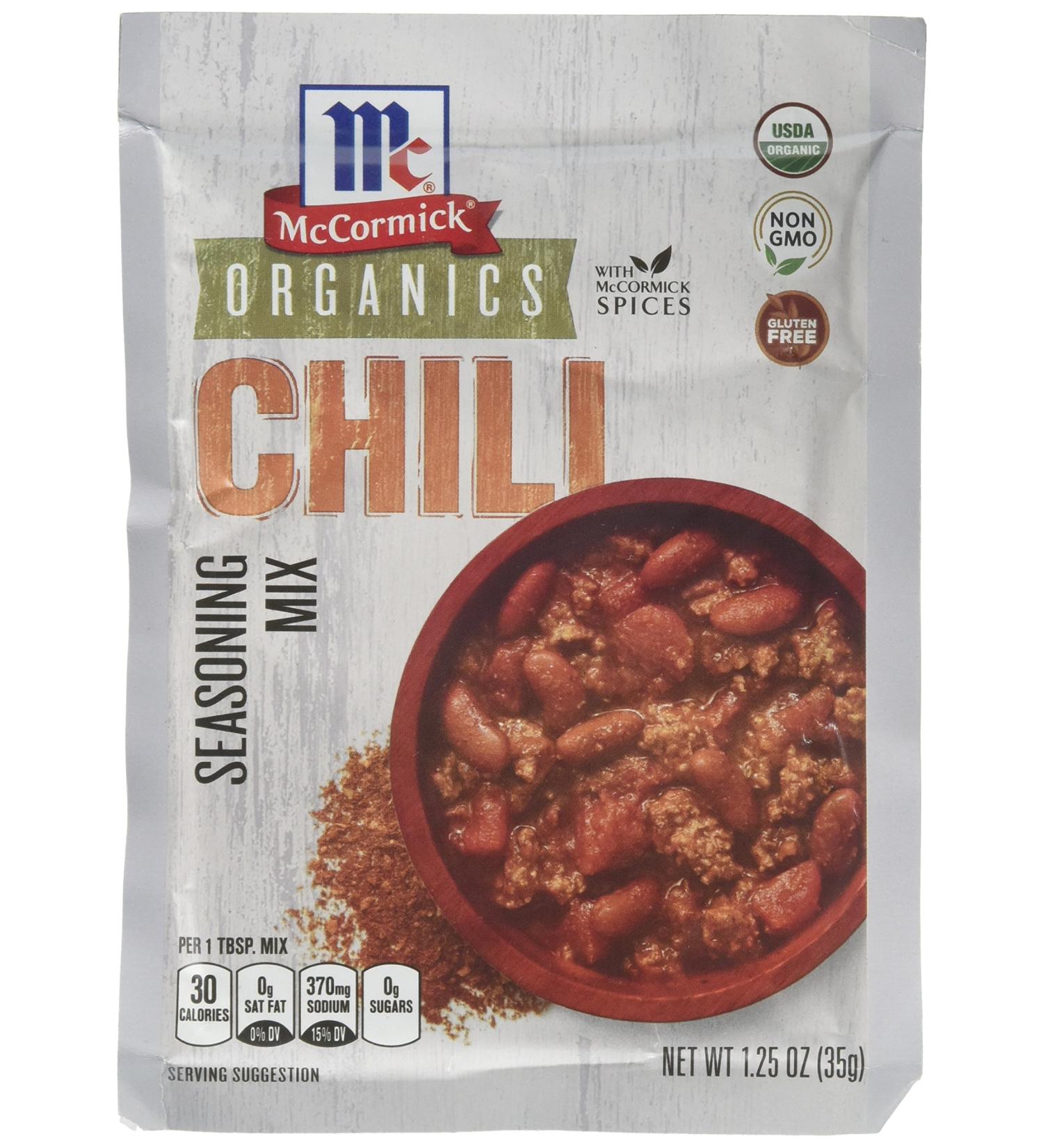 McCormick Organic Gluten Free Chili Seasoning 1.25oz (Pack of 6) - Buy Now! - Buy Online on SooperMarket.com