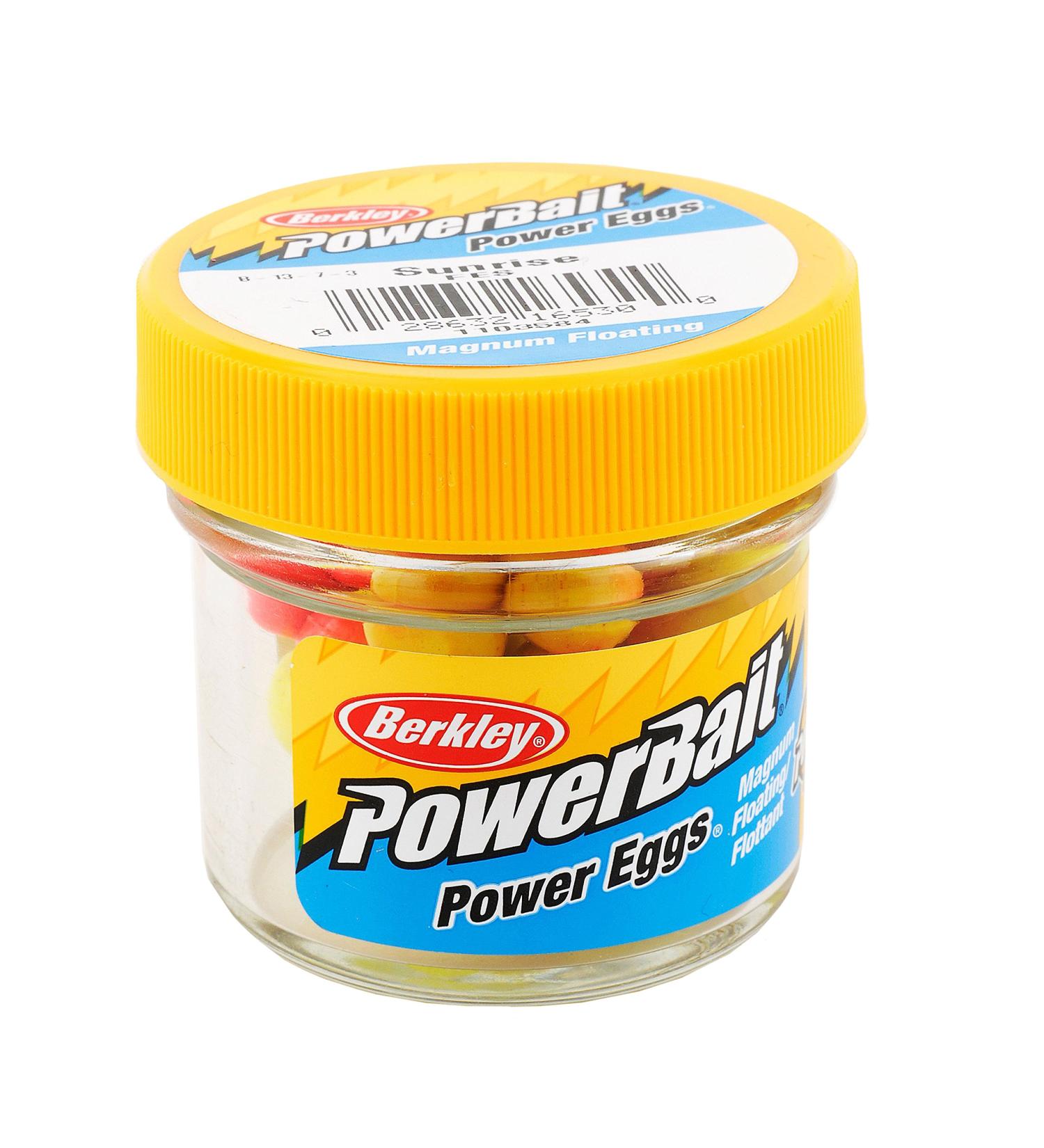 Berkley PowerBait Power Eggs Floating Magnum Fishing Soft Bait, Sunrise - Original Scent, .5 oz Small Jar