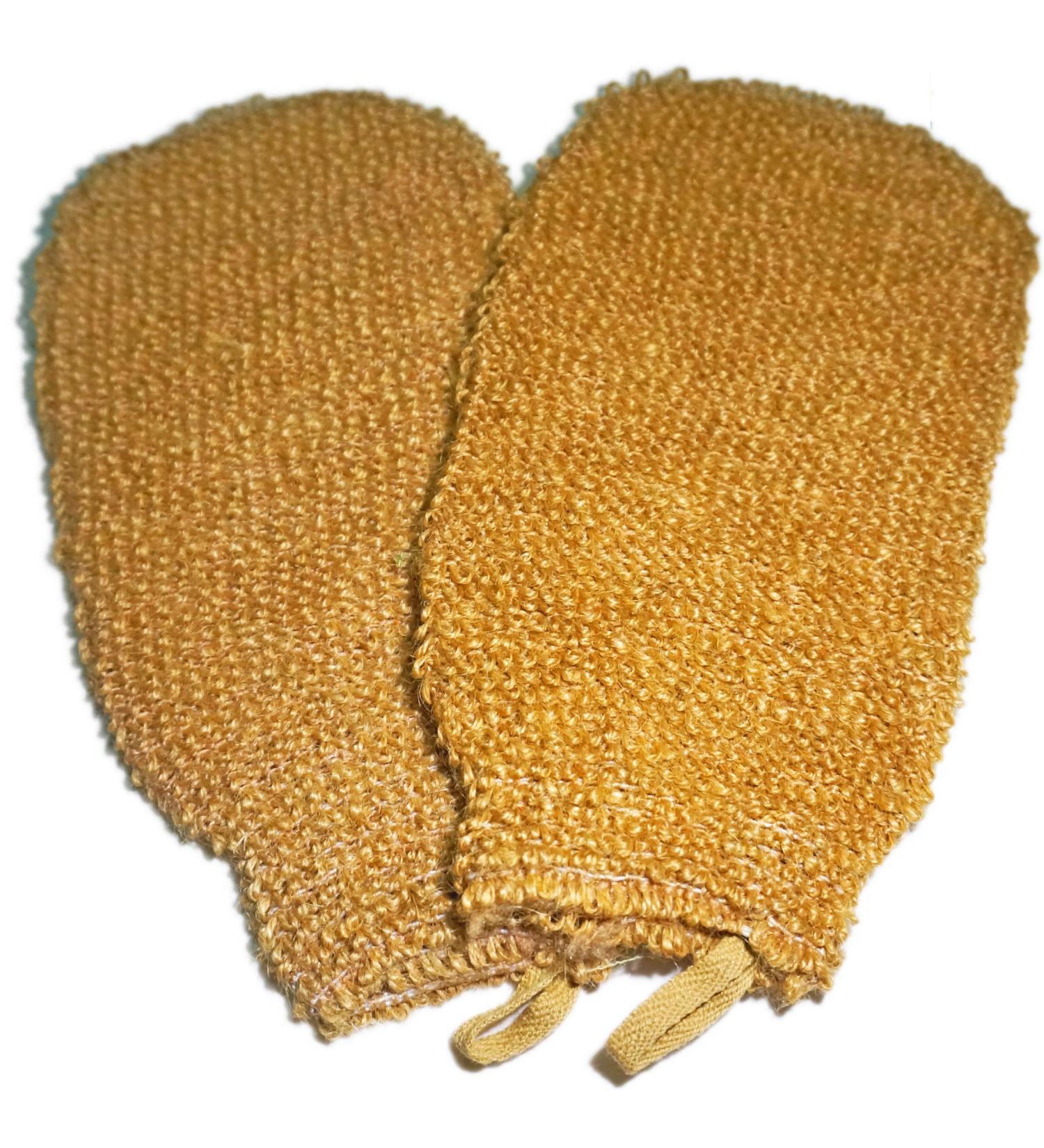 2 Pack Natural Sisal Bath Spa Exfoliating Glove Mitt for Skin Care - Anti-Aging - 5.1x9.0 inches - Buy Online on SooperMarket.com